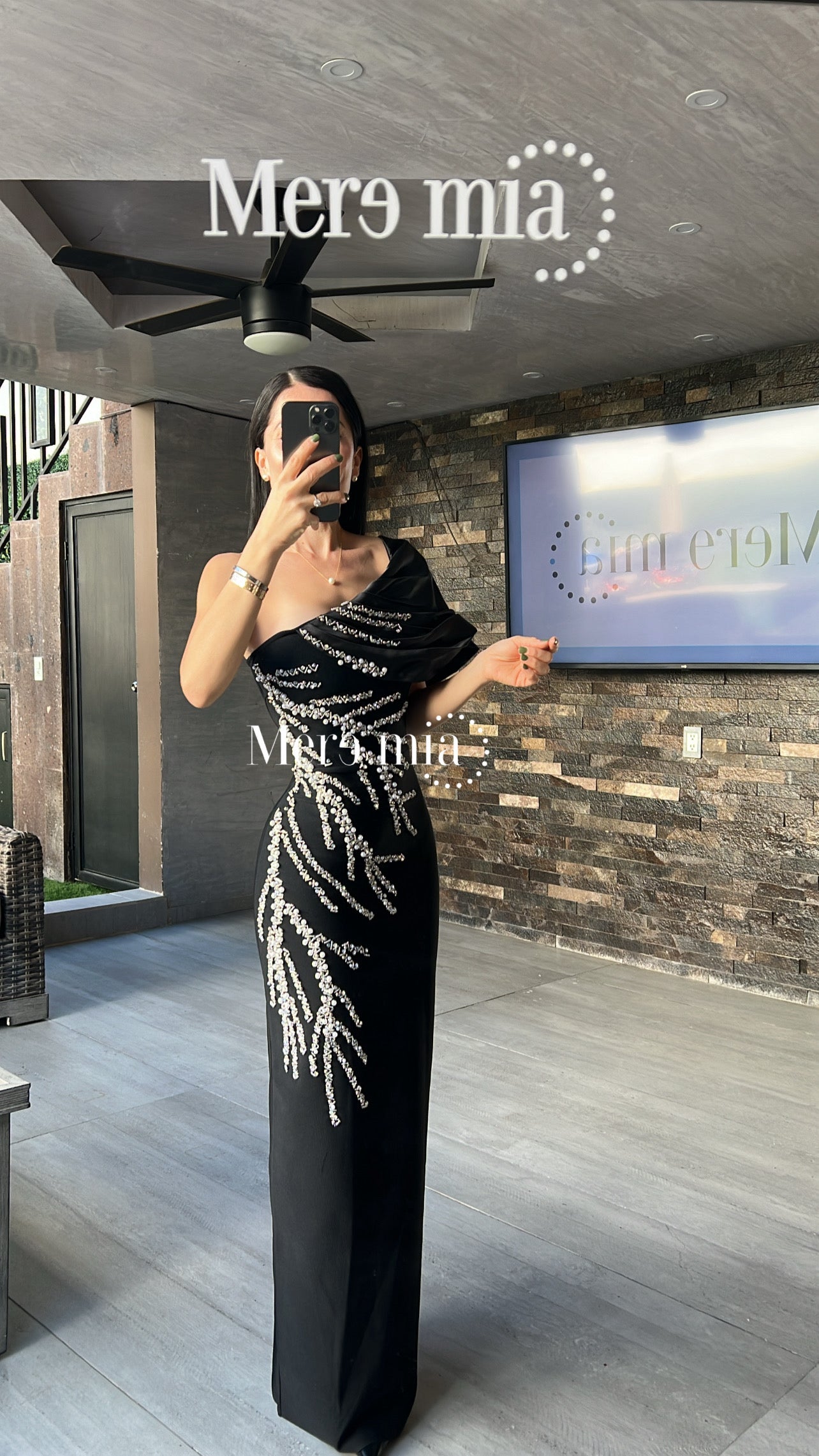 Vestido ramas tul