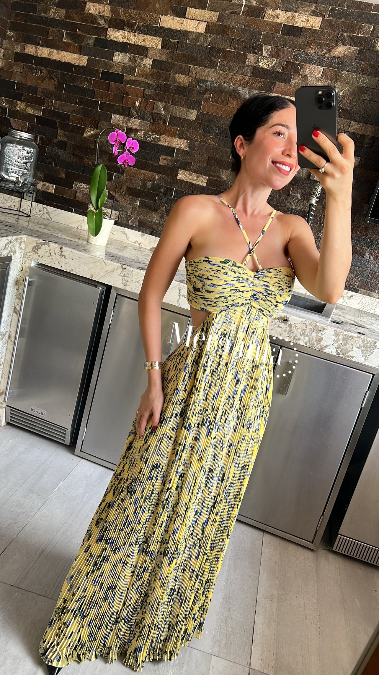 Vestido flores amarillo