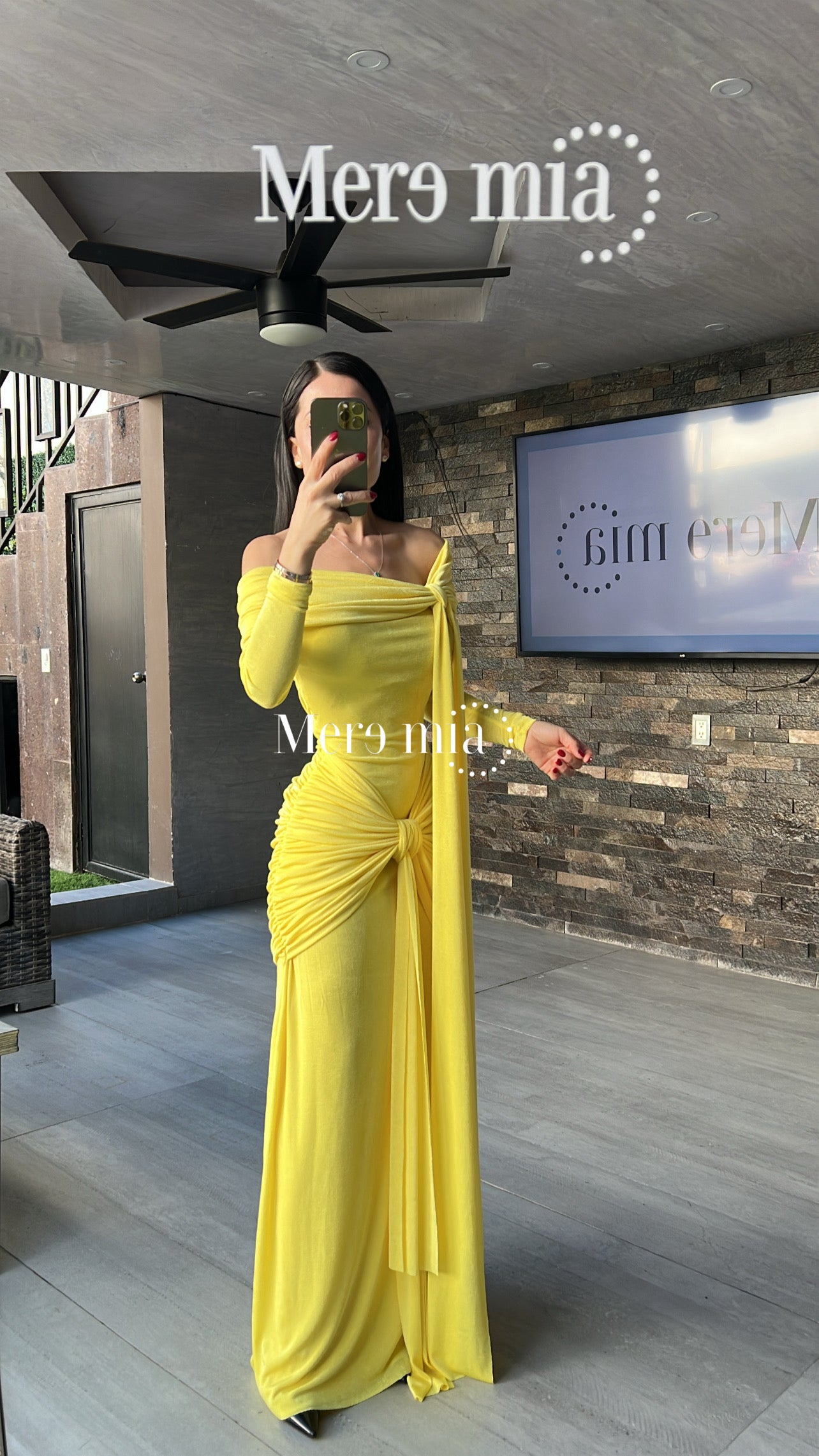 Vestido ml lado nudo