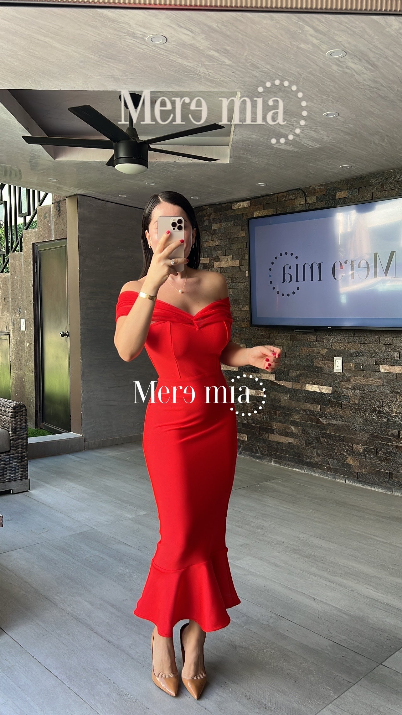 Vestido rojo tul