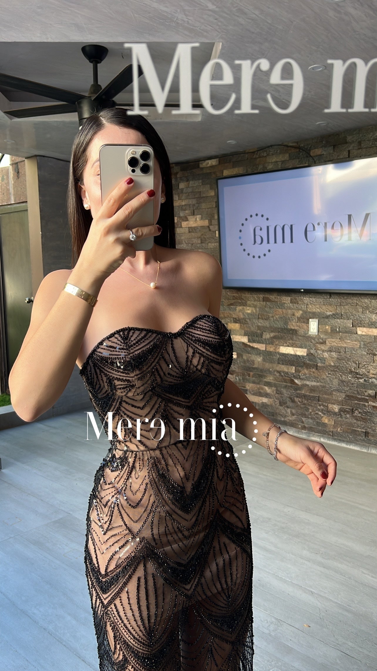 Vestido negro lentejuelas