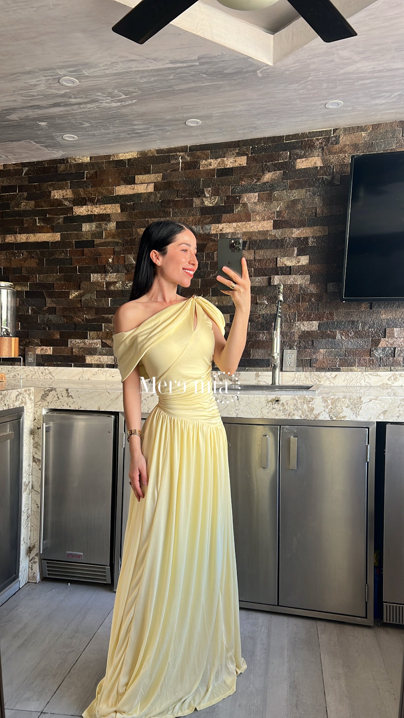 Vestido olan plisado str