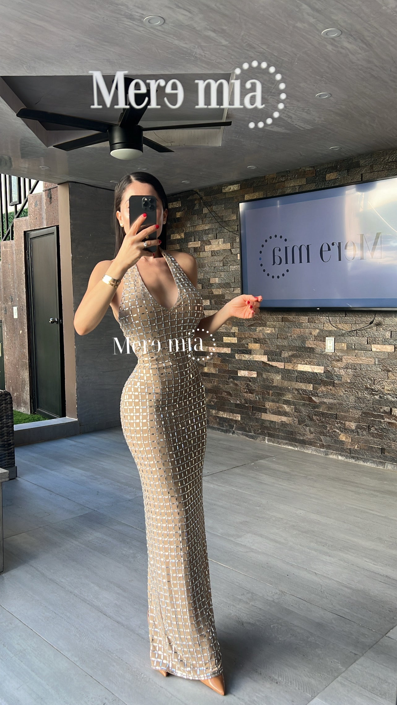Vestido apl espalda v