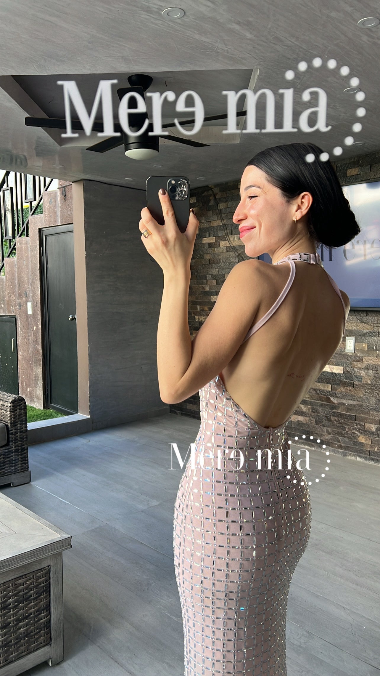 Vestido apl espalda v
