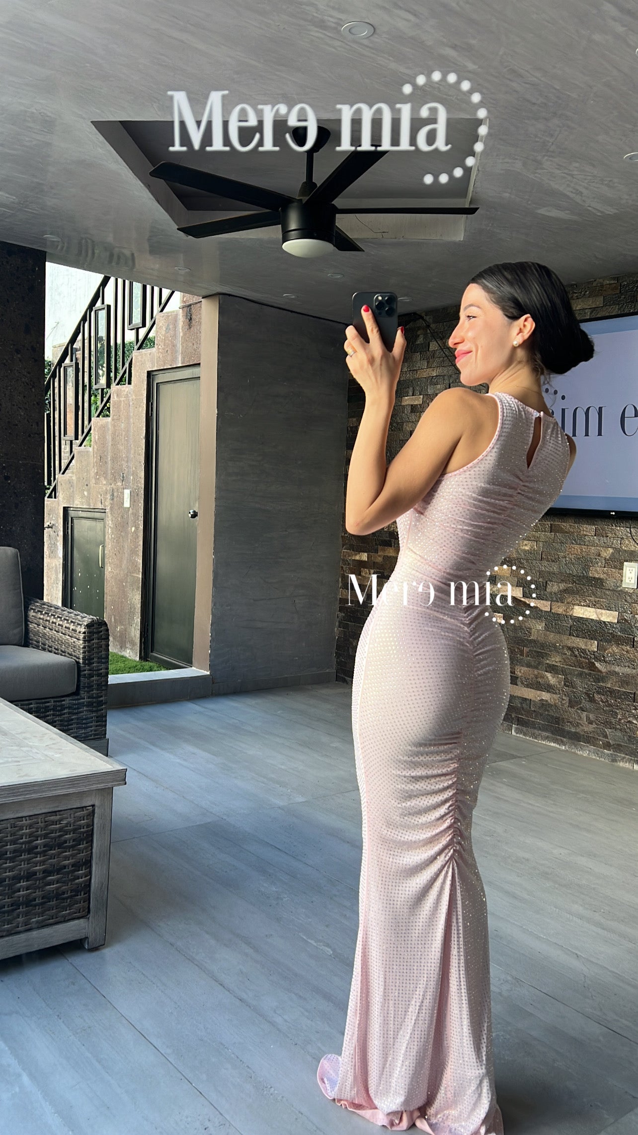 Vestido puntos plisado