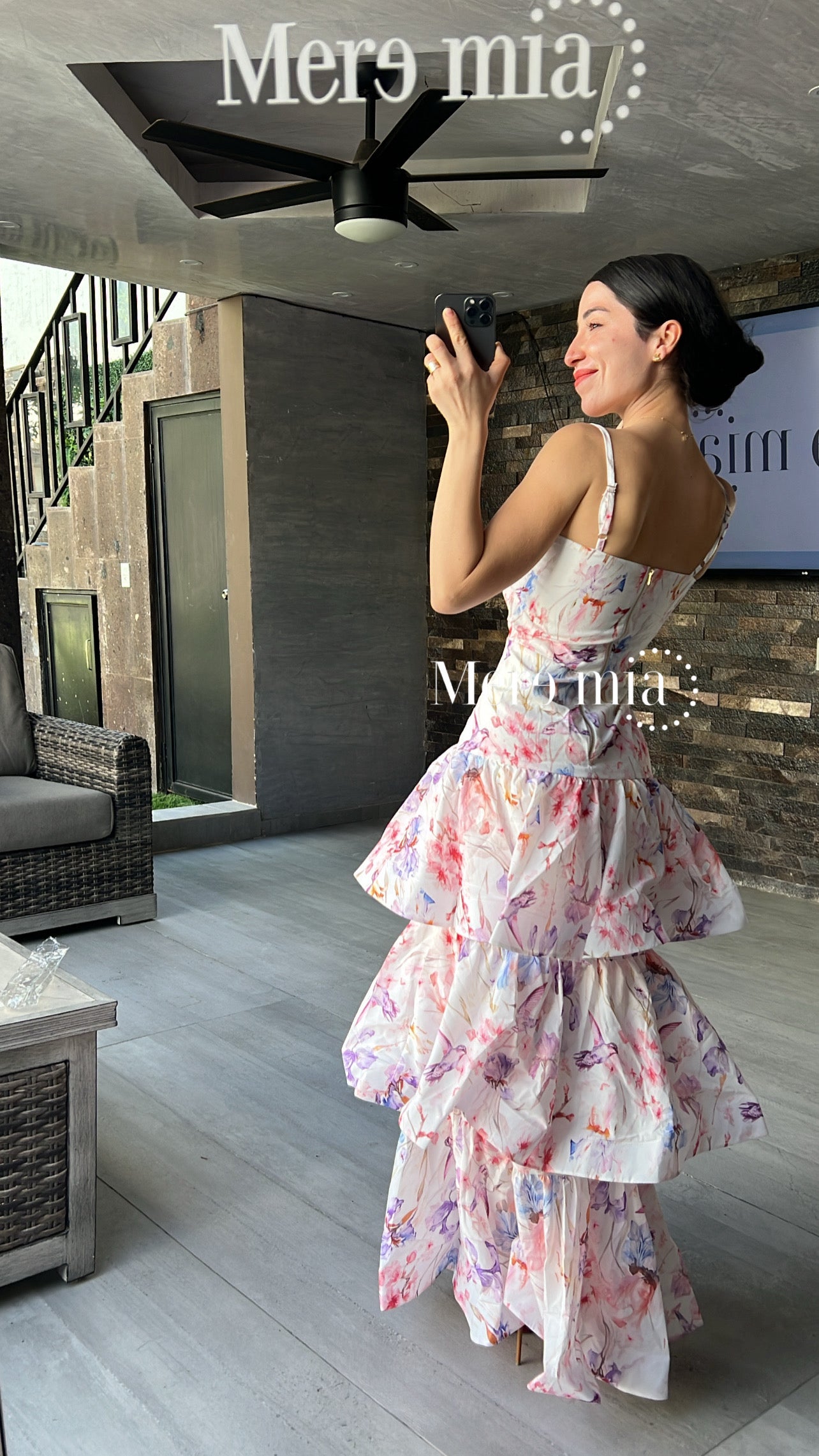 Vestido flores olanes