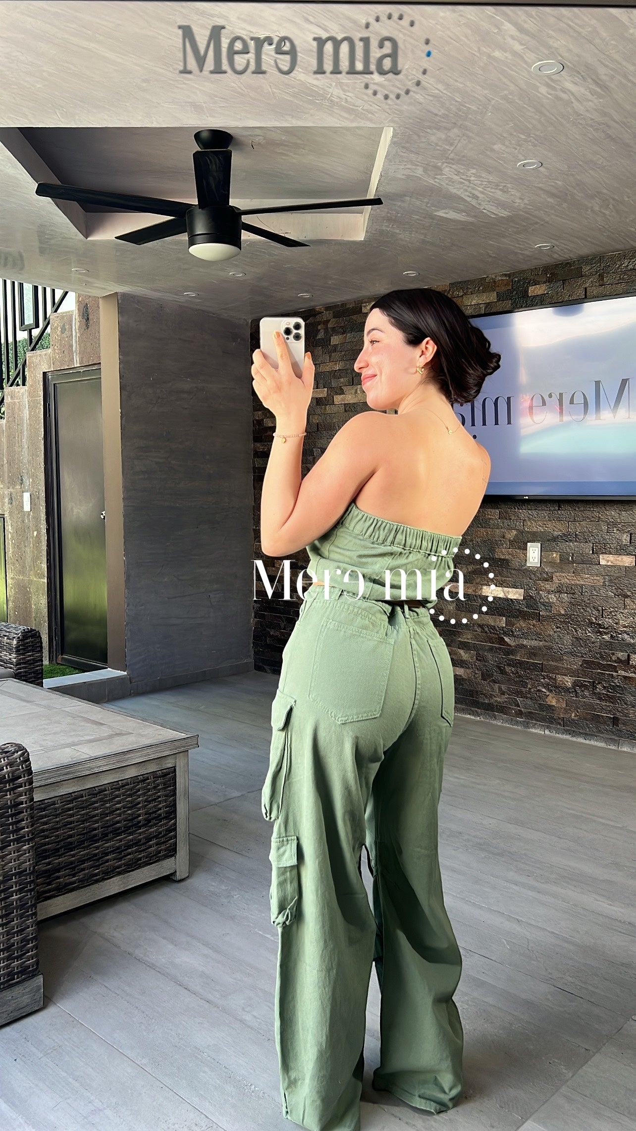 Jumpsuit mezclilla verde