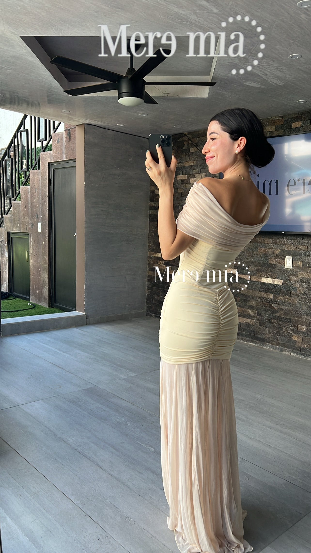 Vestido plisado hom