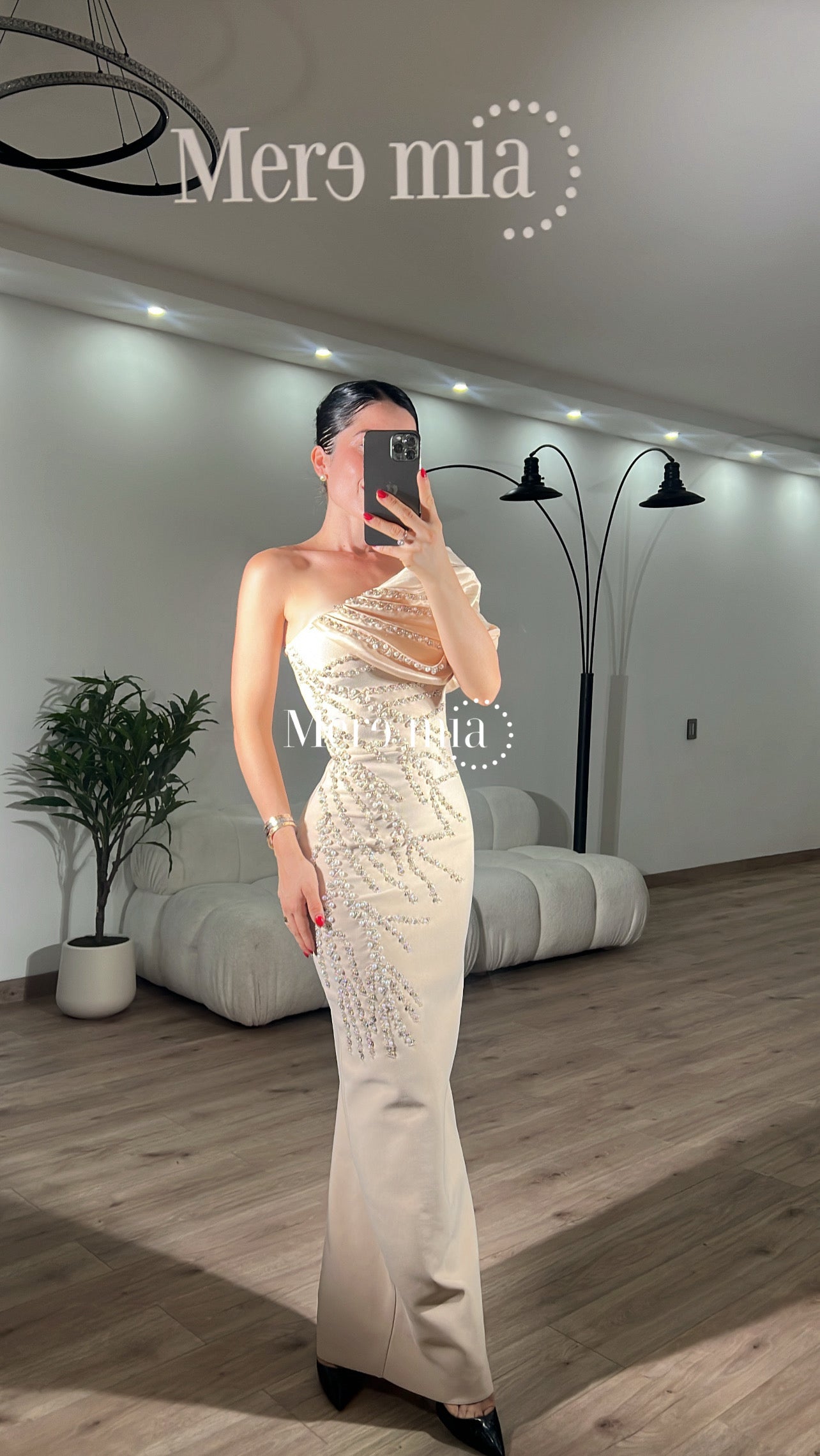 Vestido ramas tul