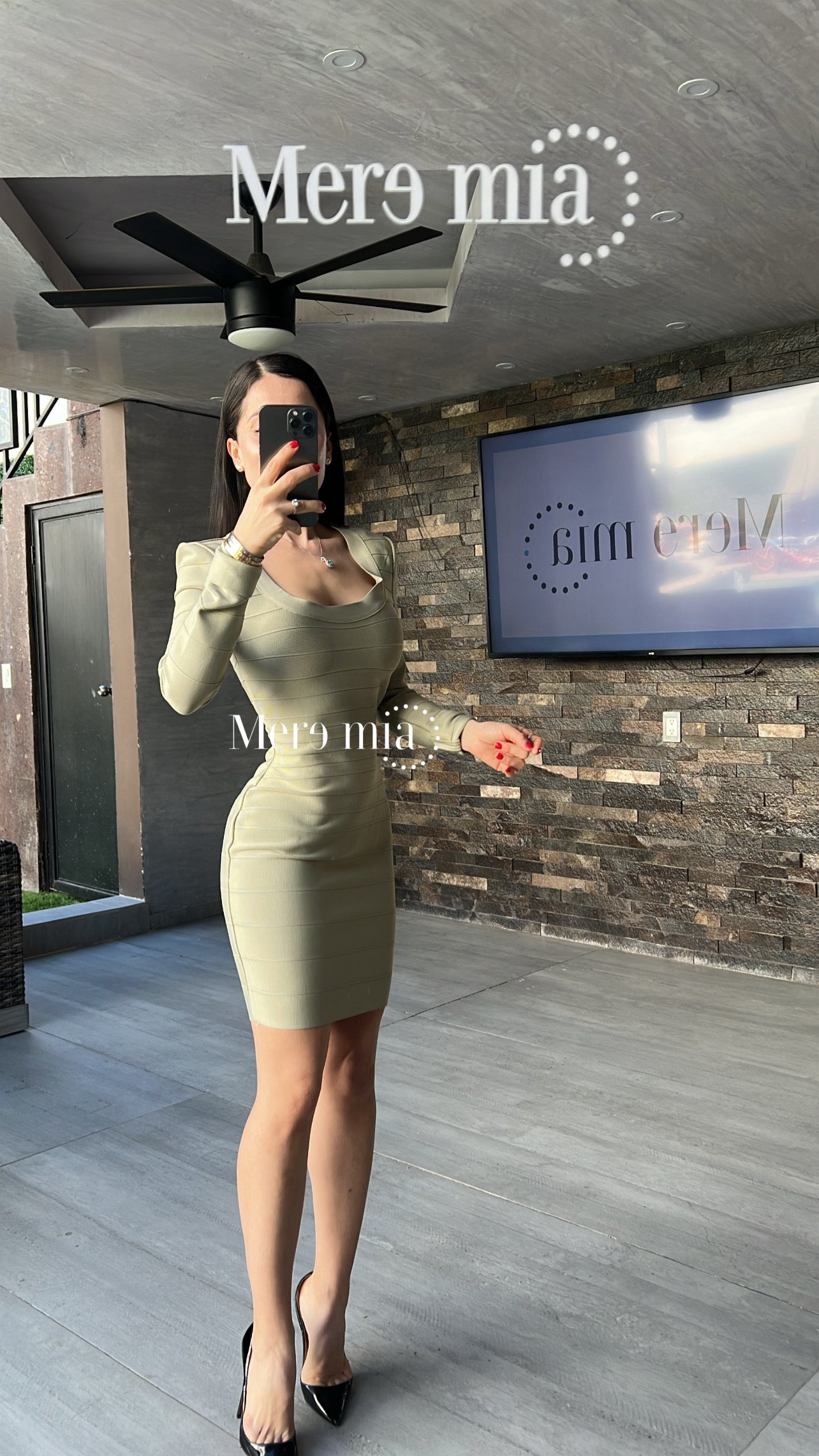 Vestido salvia rayas U