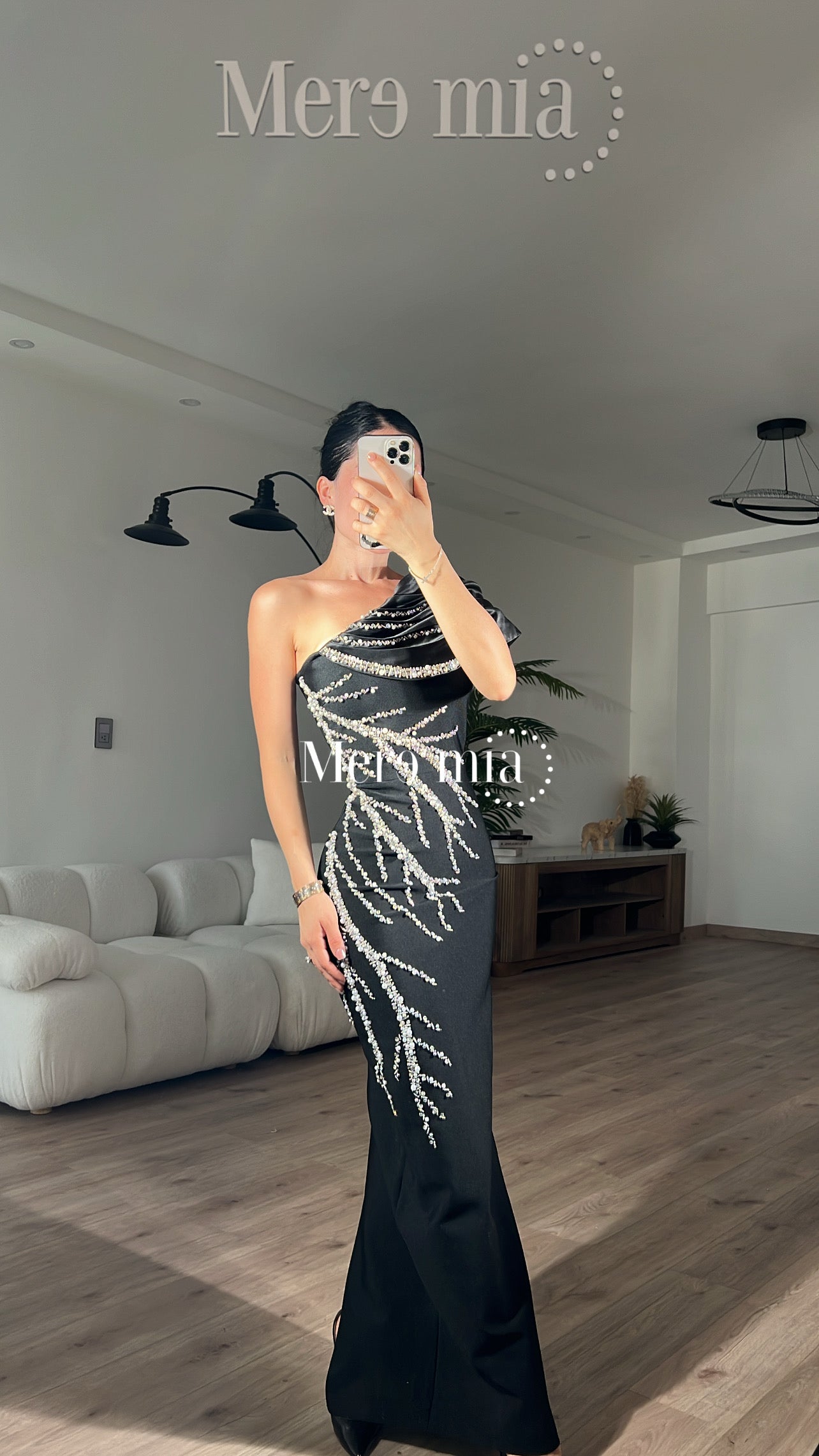 Vestido ramas tul