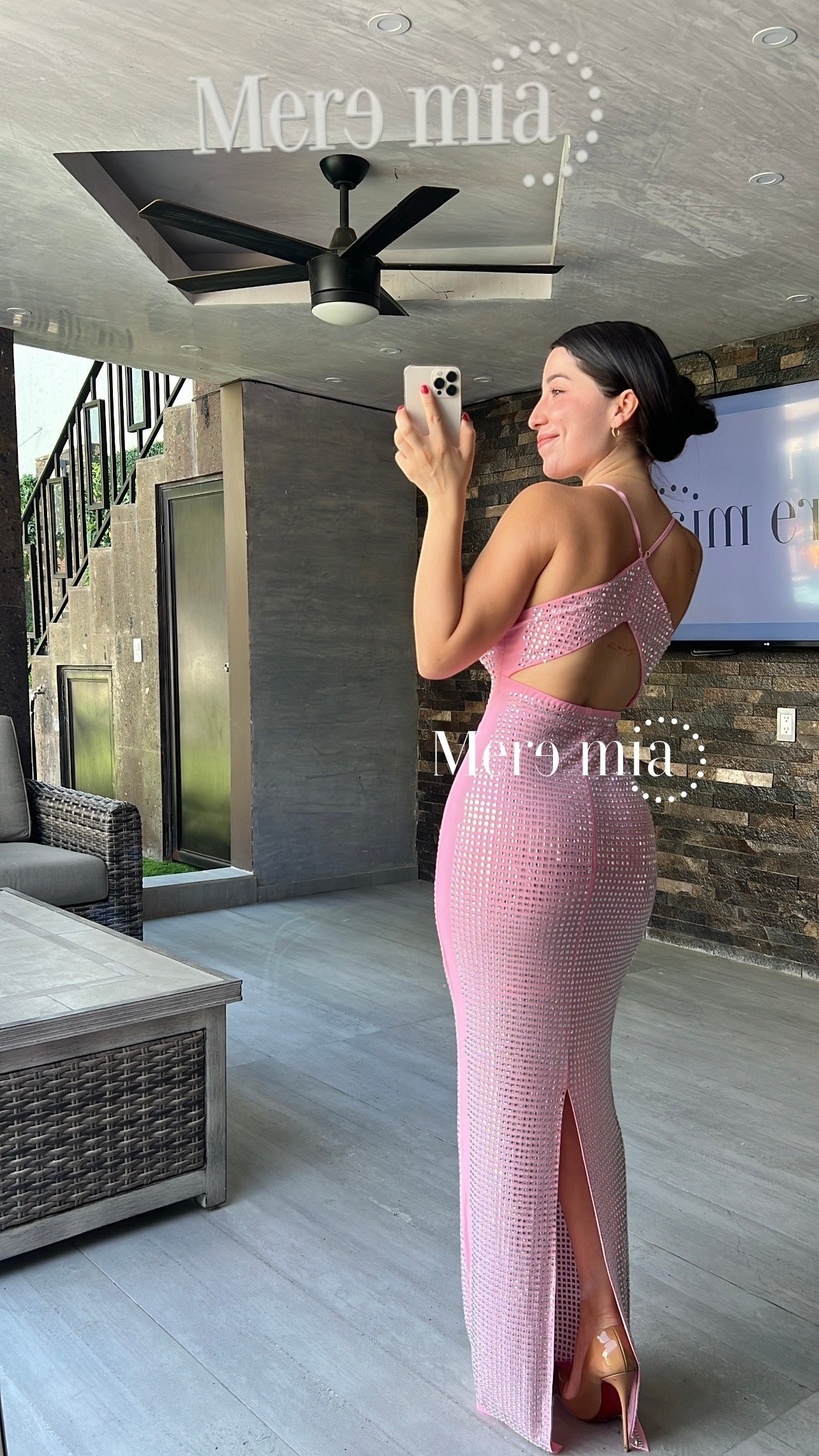 Vestido rosa apl V