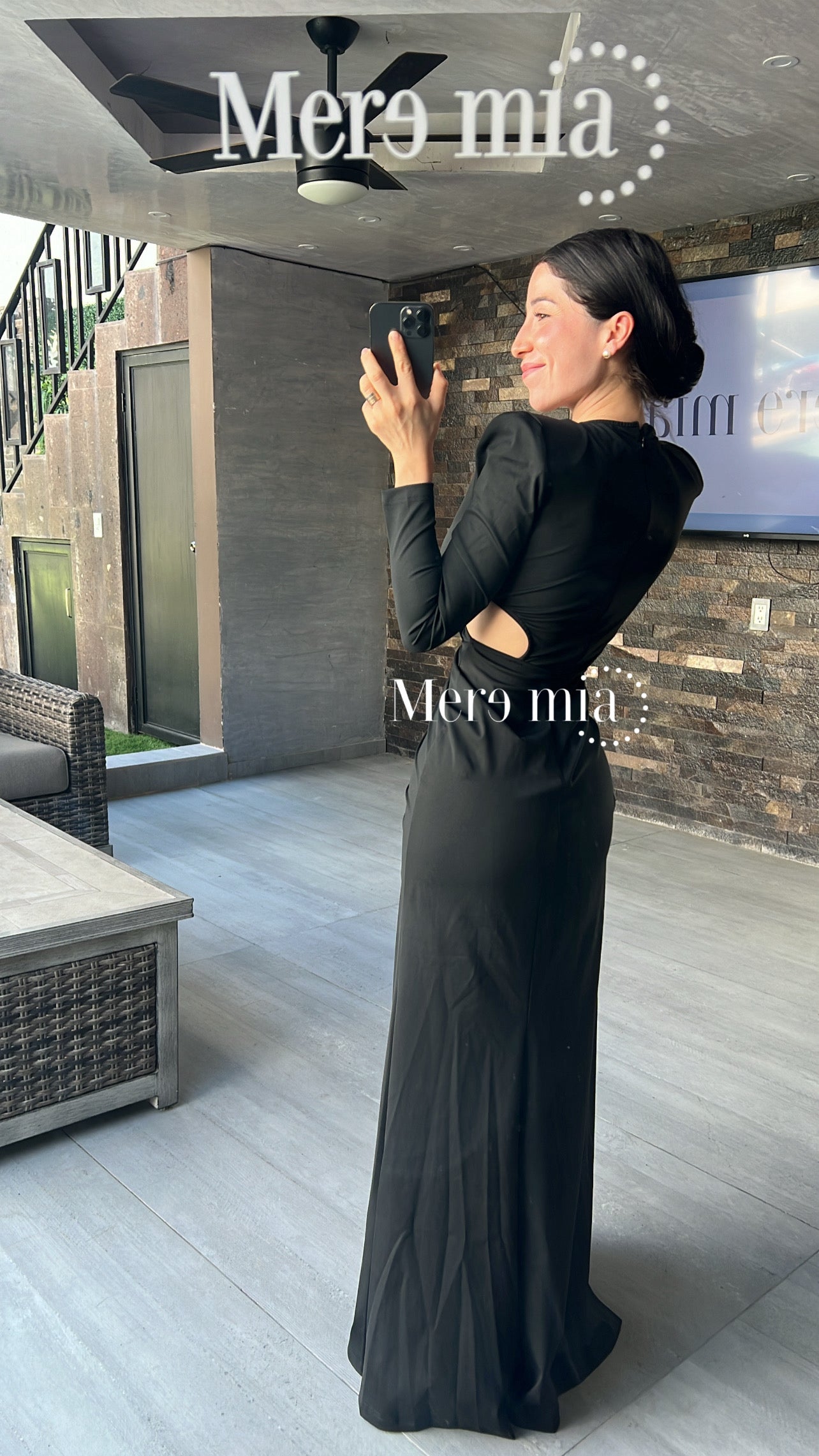 Vestido negro largo V