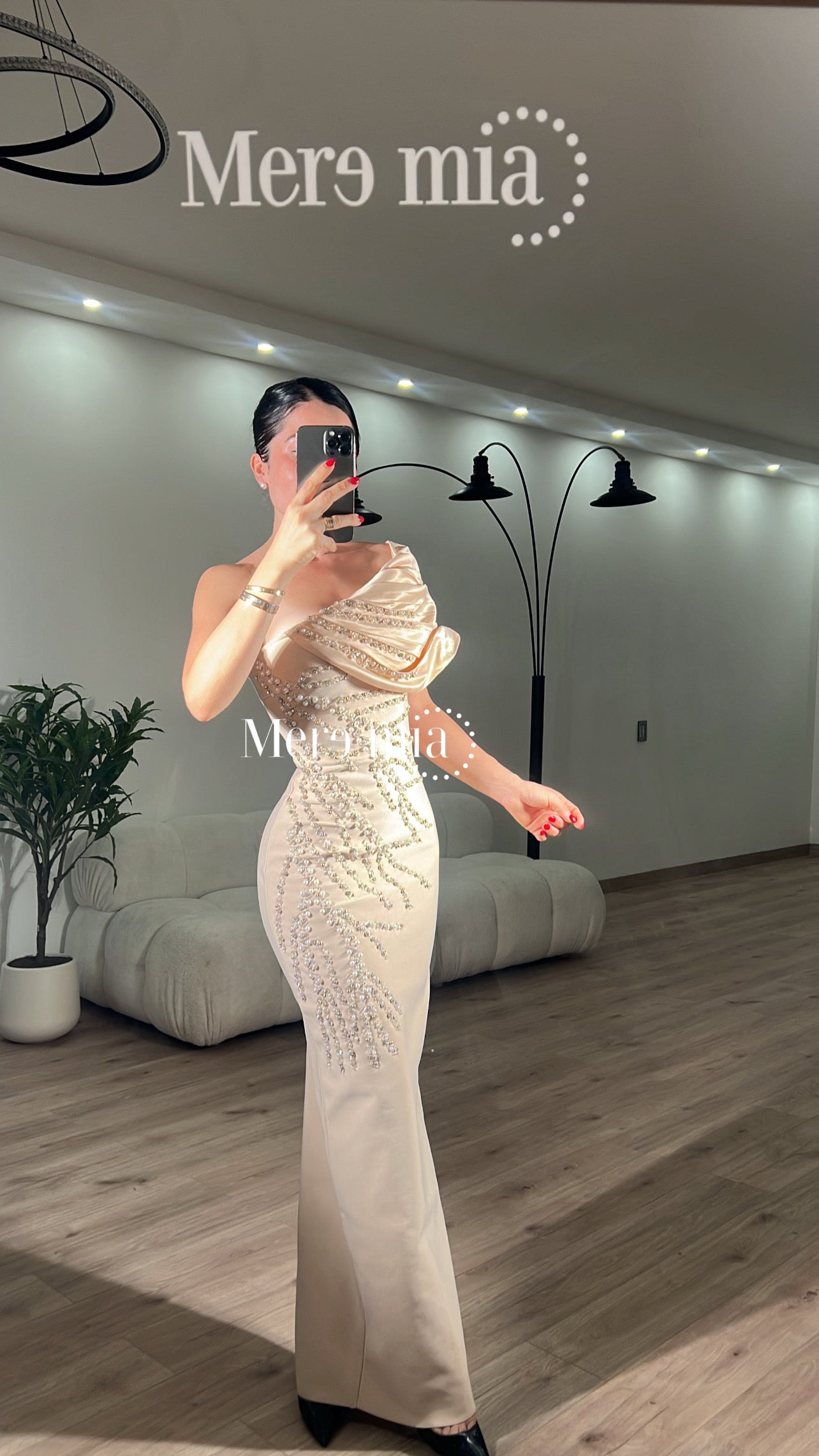 Vestido ramas tul