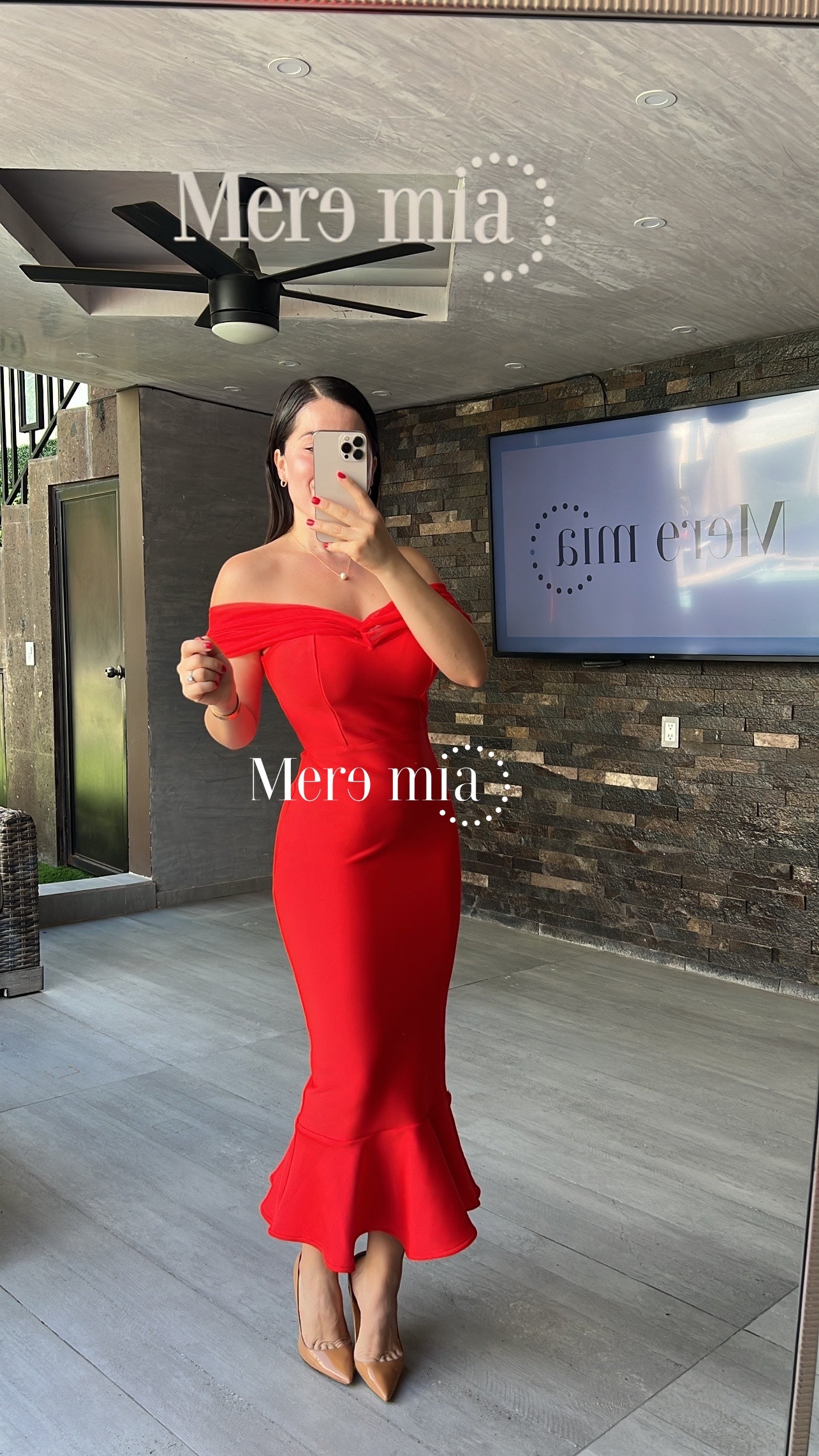 Vestido rojo tul