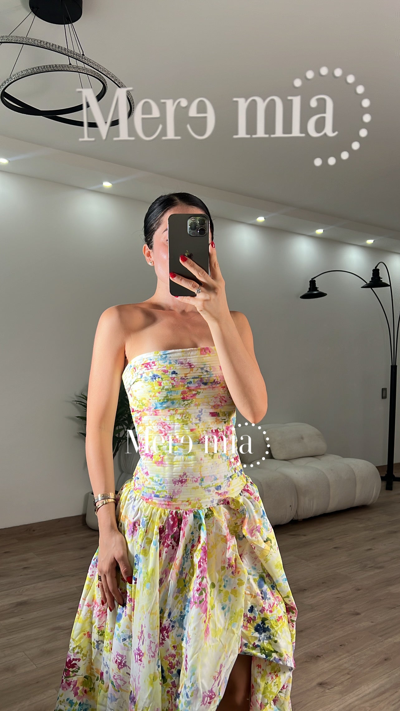 Vestido plisados flores az