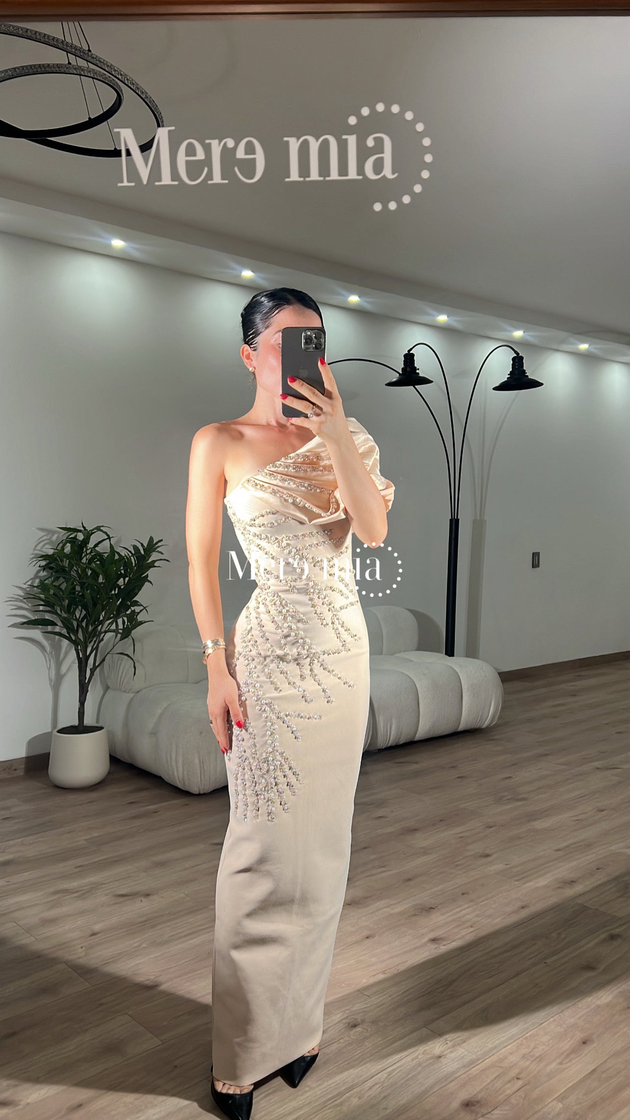 Vestido ramas tul