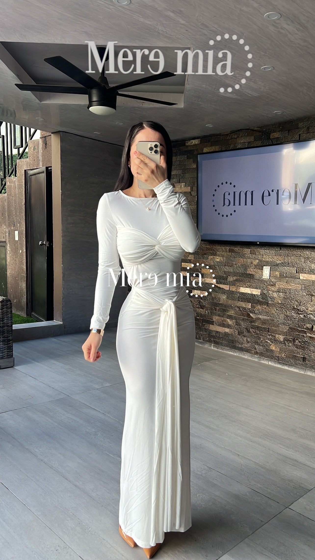 Vestido blanco nudo ml