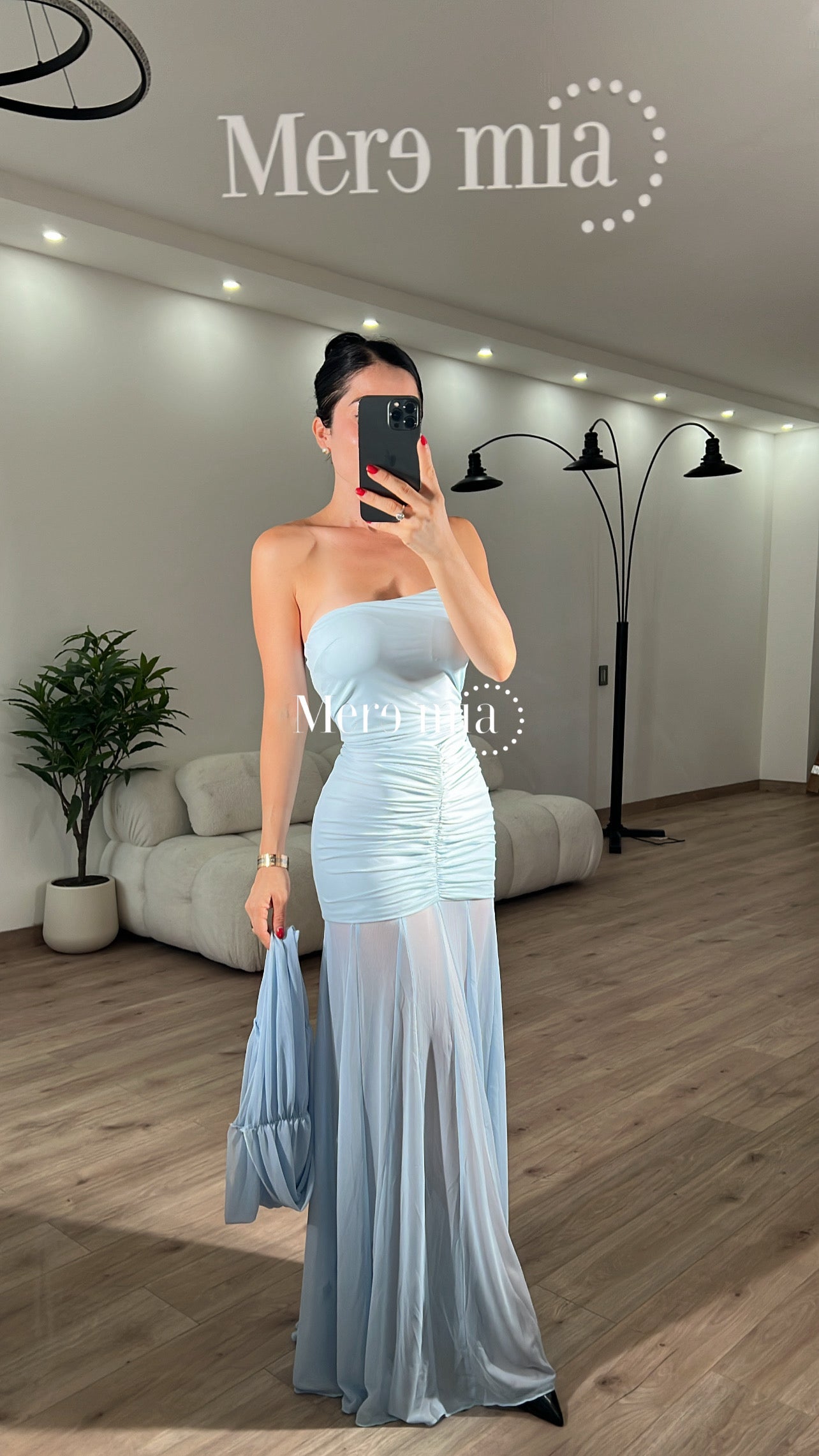 Vestido plisado hom