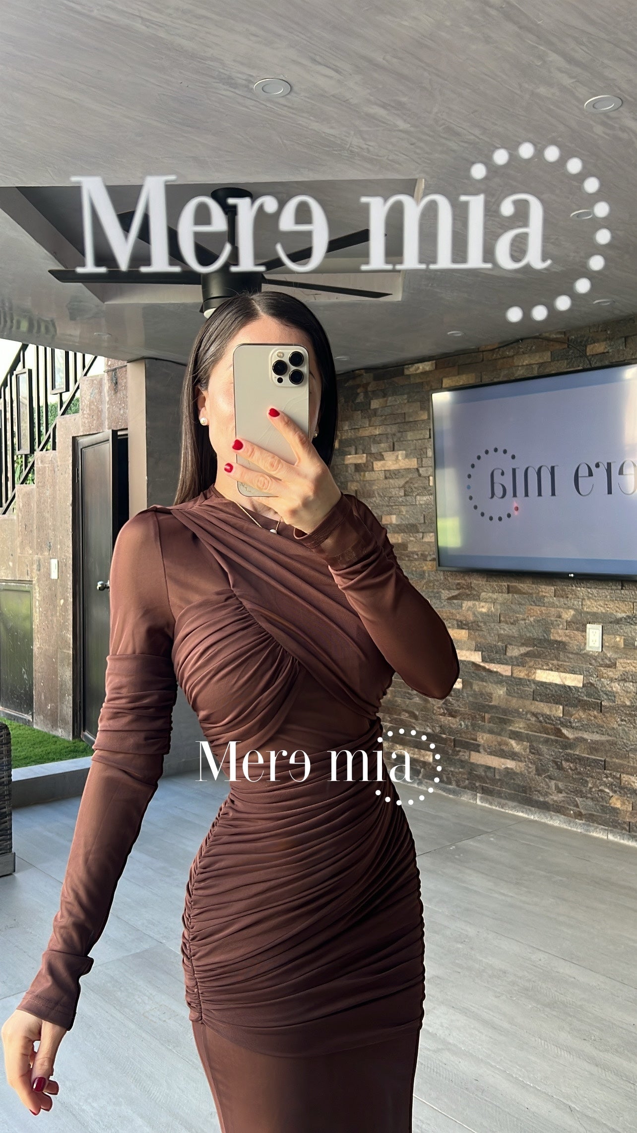 Vestido malla plisado