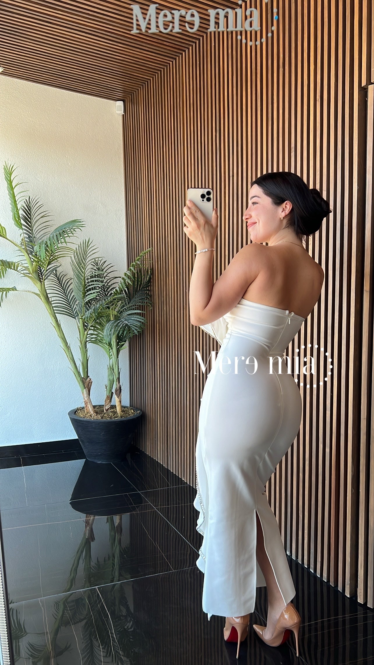 Vestido blanco esc plisado