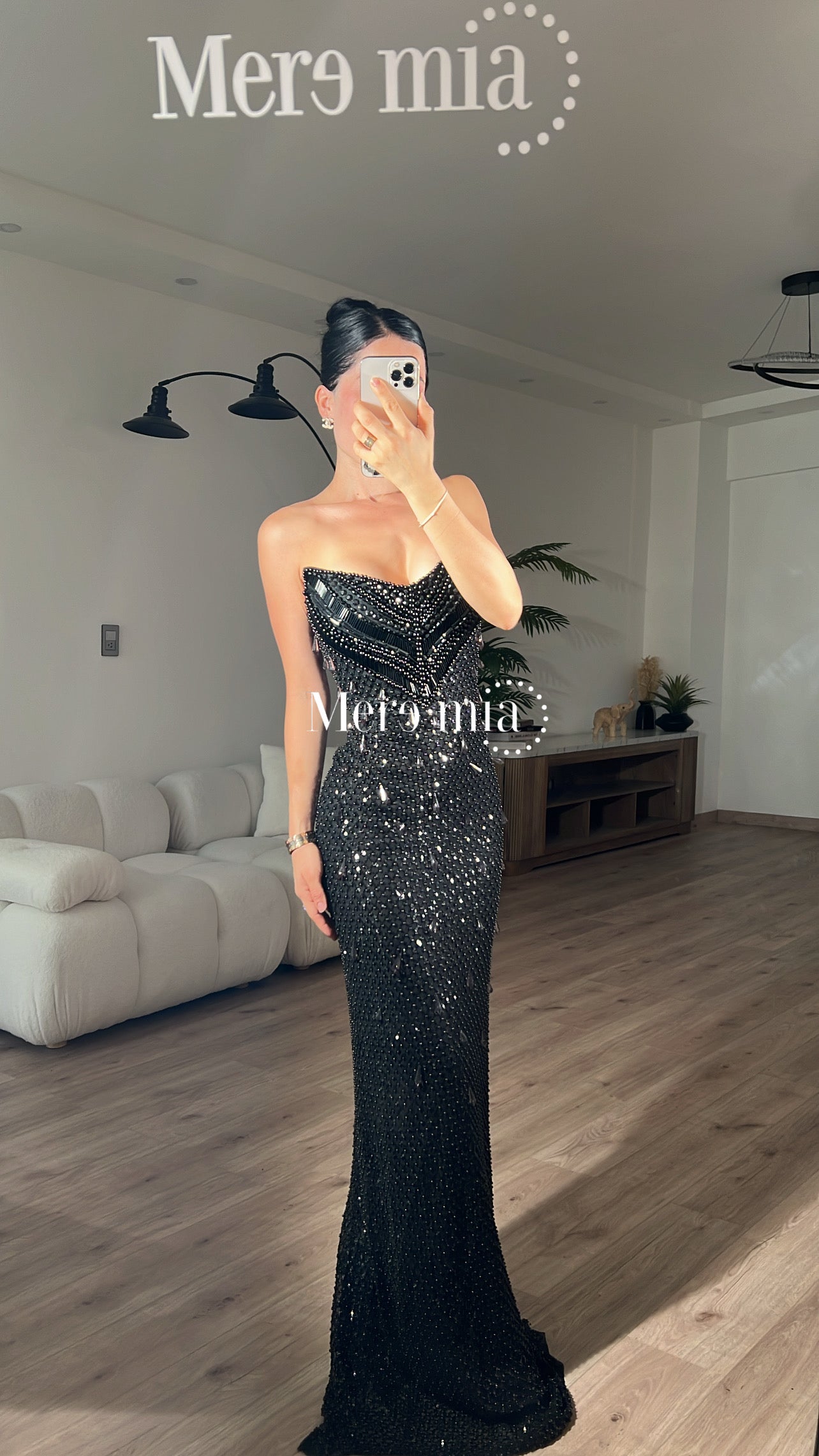 Vestido perlas lent largo