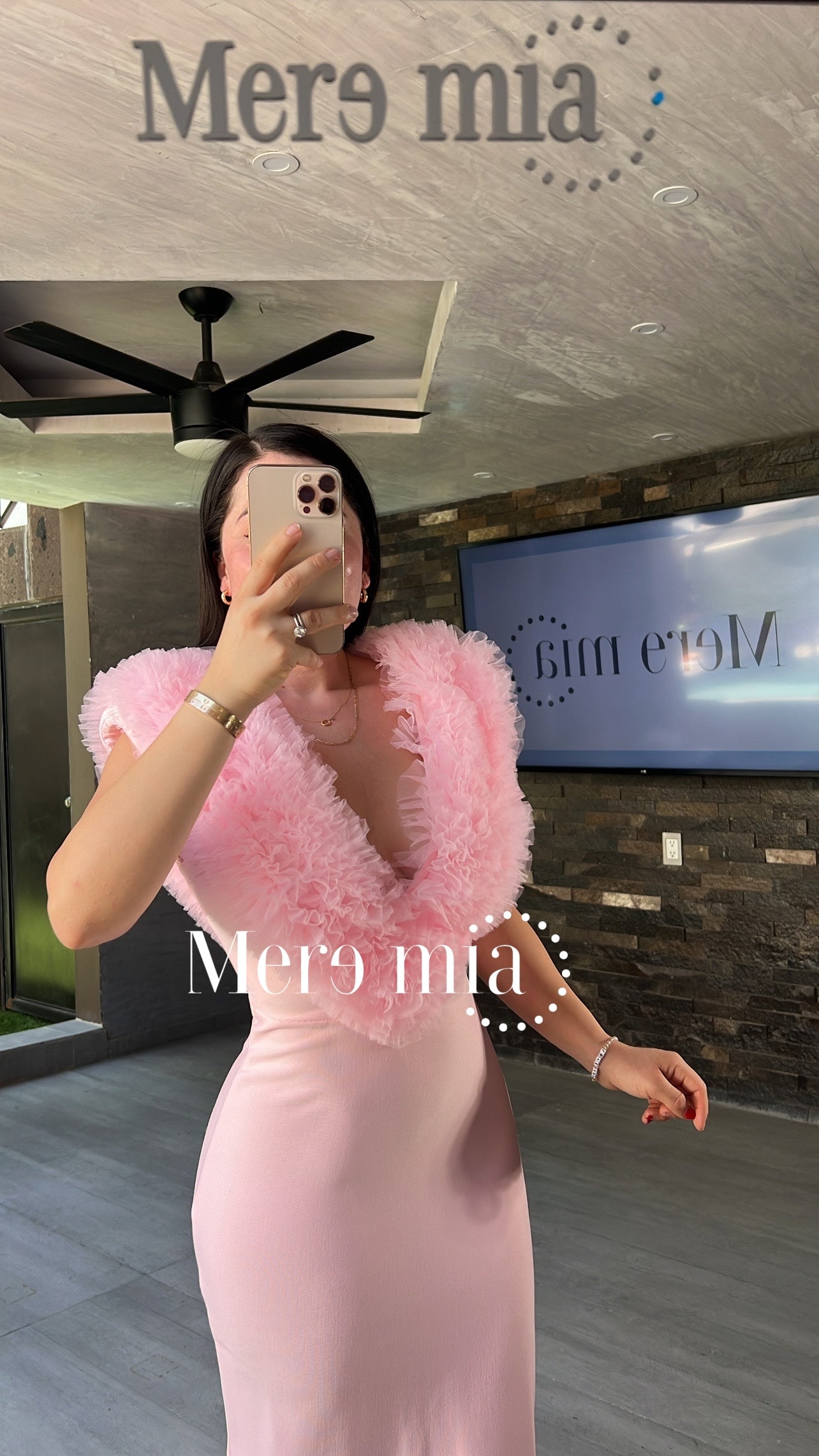 Vestido rosa tul V