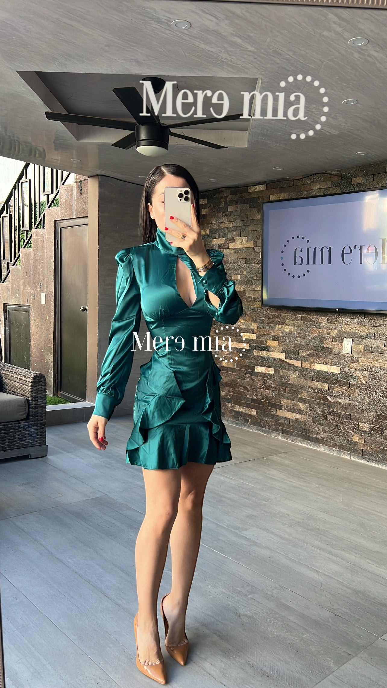 Vestido verde sat