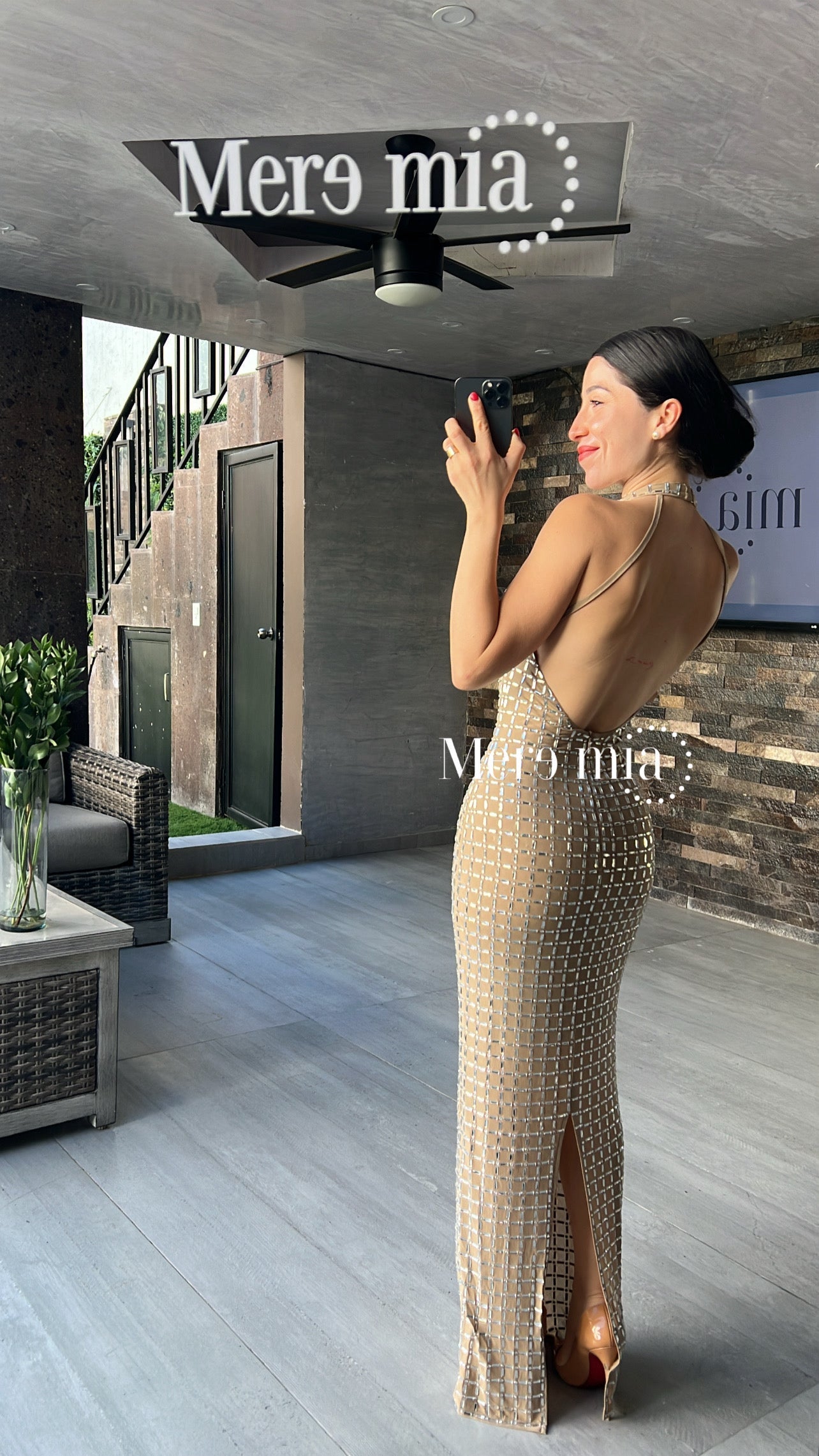 Vestido apl espalda v