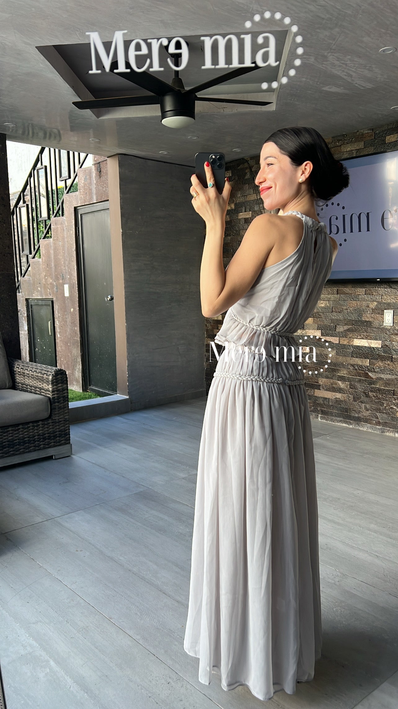 Conjunto trenza plisado