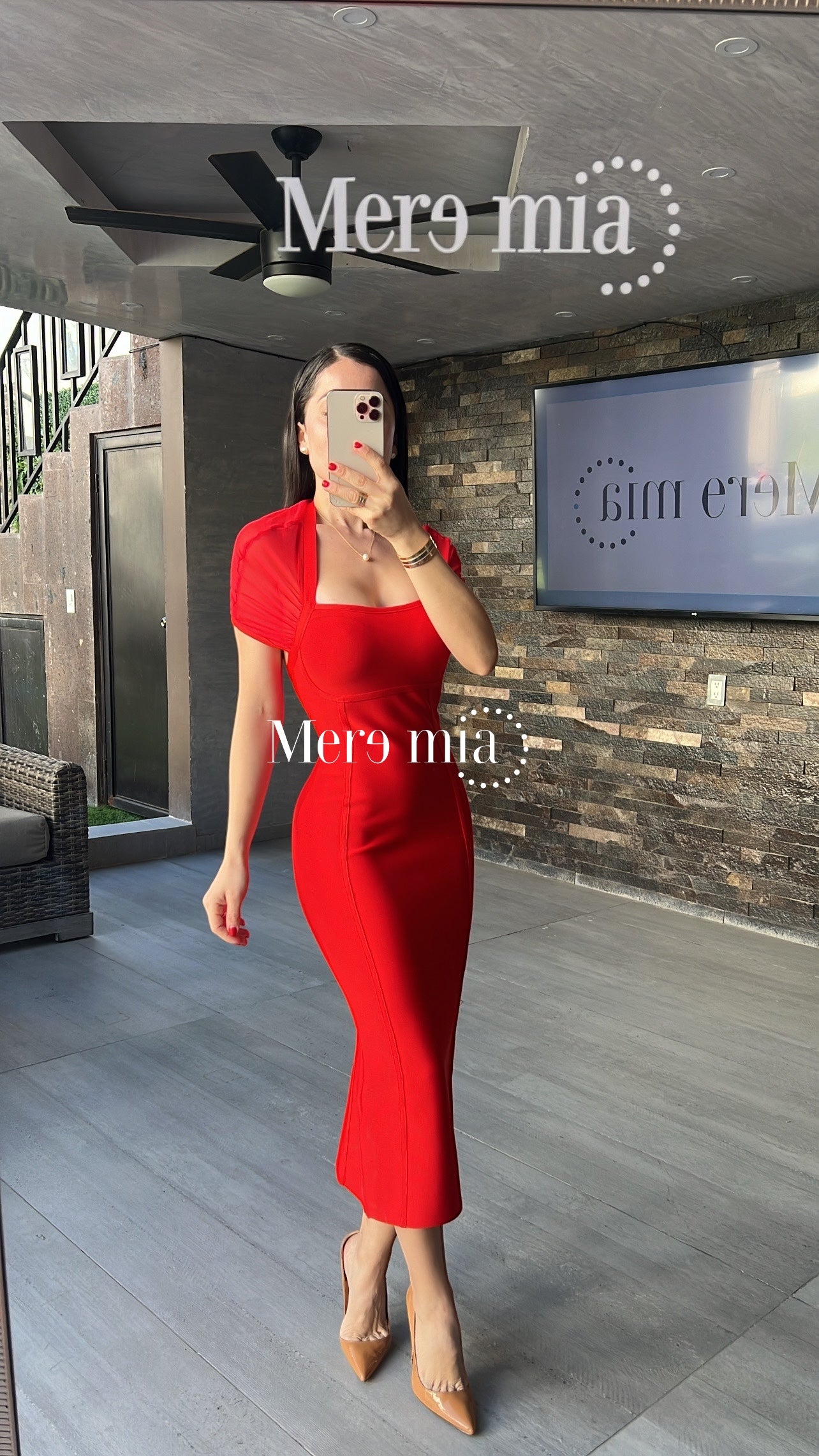 Vestido rojo halter