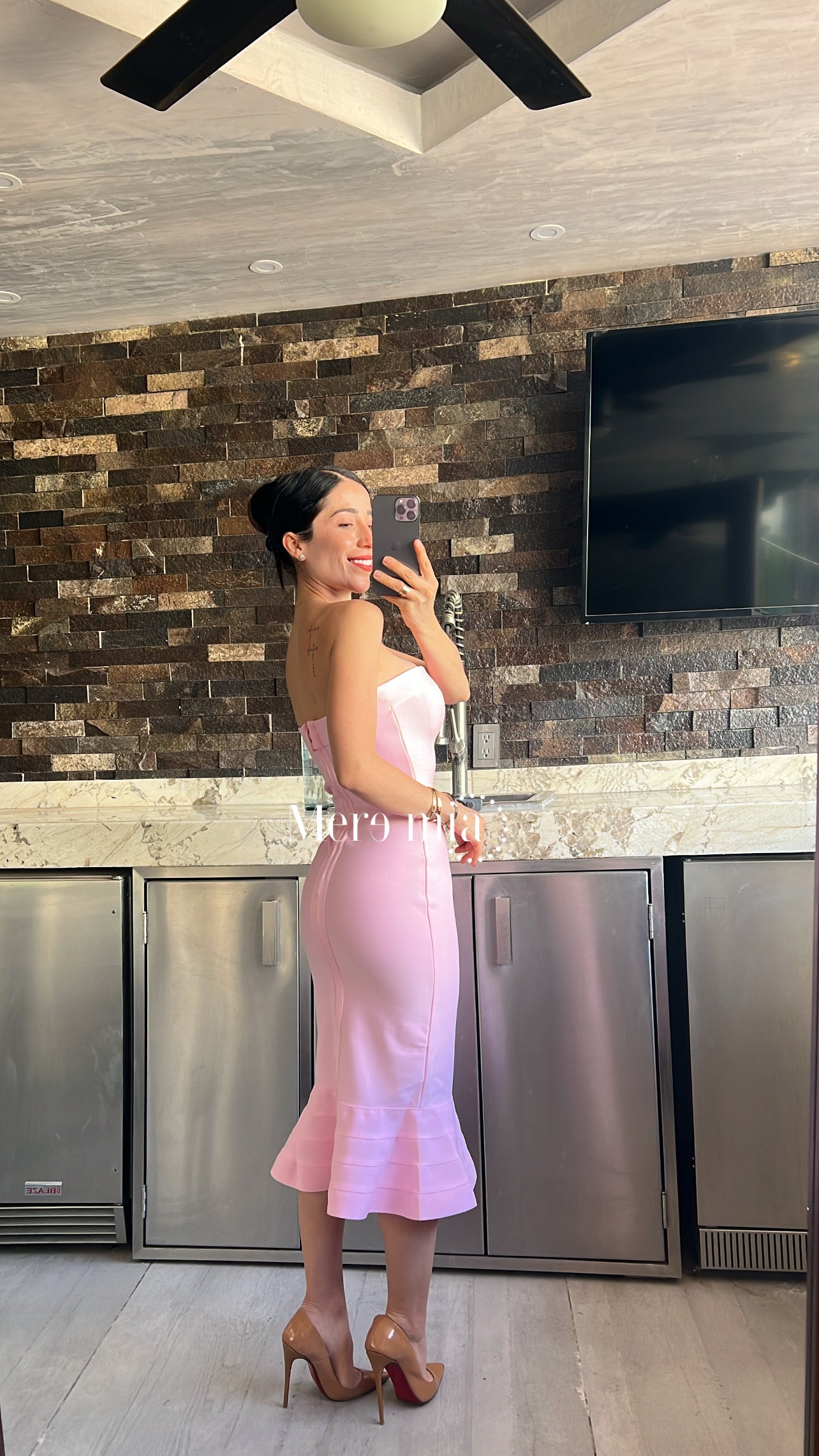 Vestido rosa olan ab