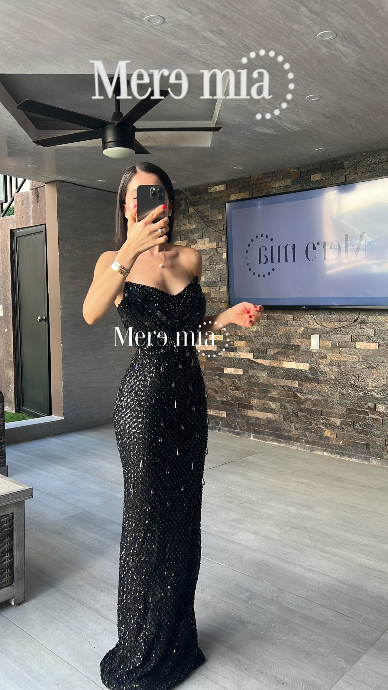 Vestido perlas lent largo