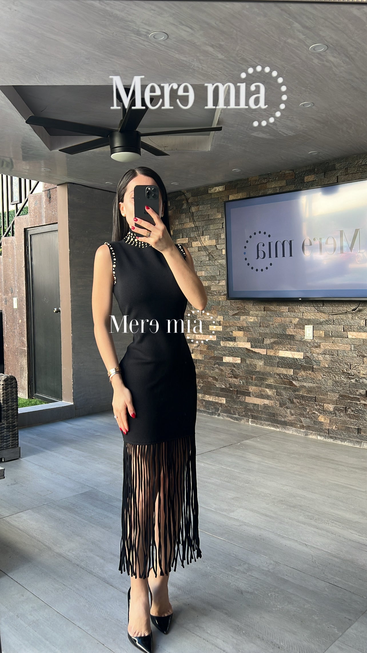 Vestido barbas estoperoles