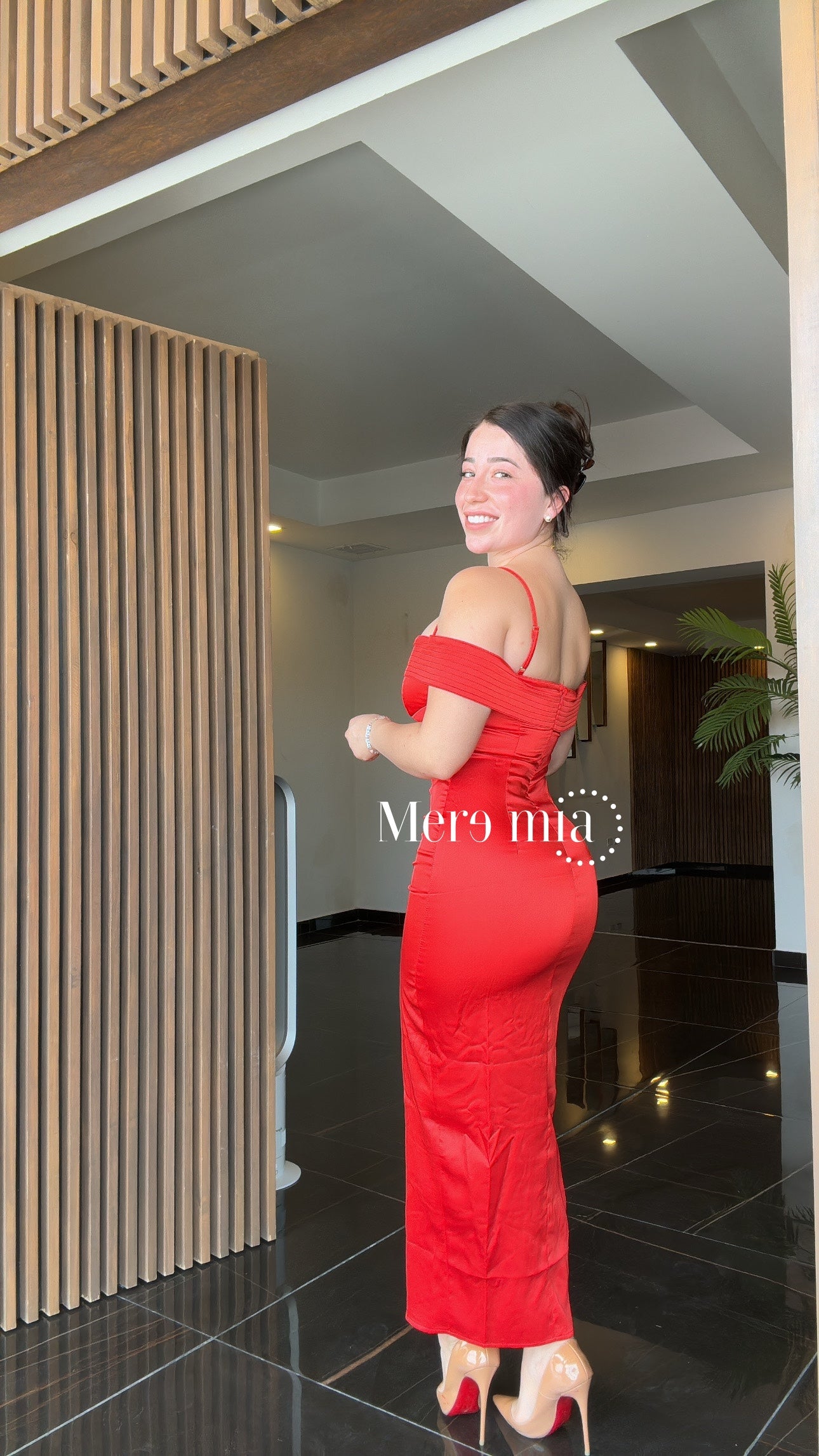 Vestido rojo sat midi