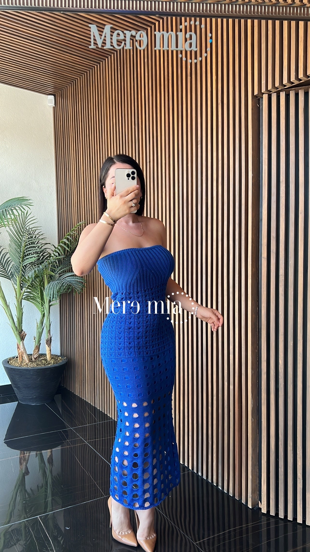 Vestido azul playero