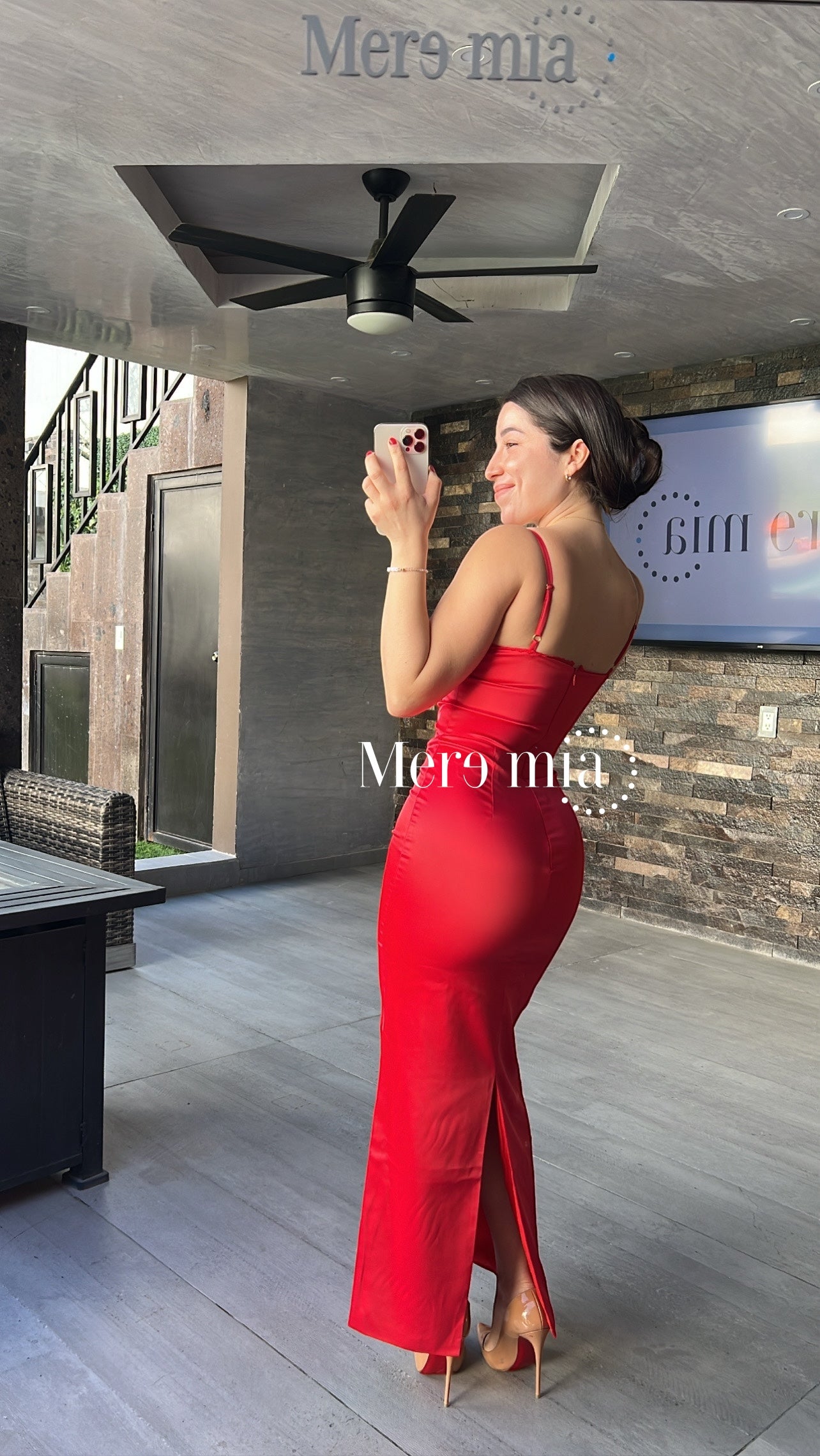 Vestido rojo sat midi