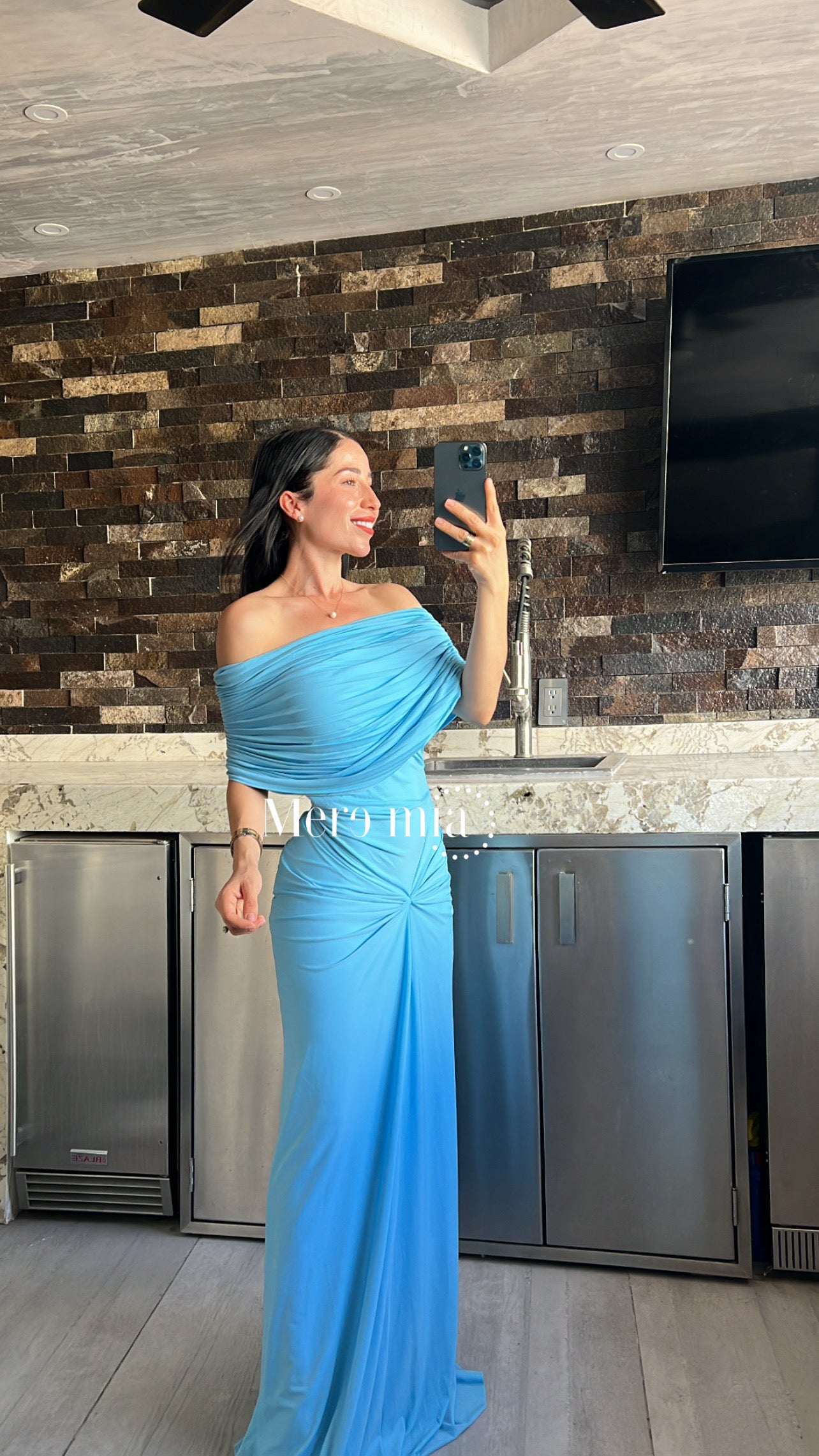 Vestido plisado nudo