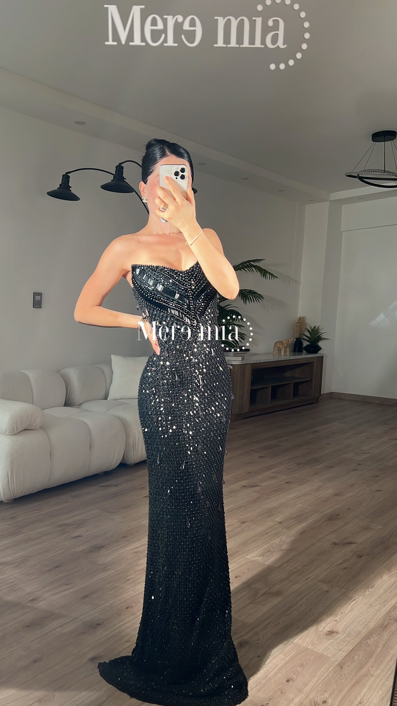Vestido perlas lent largo