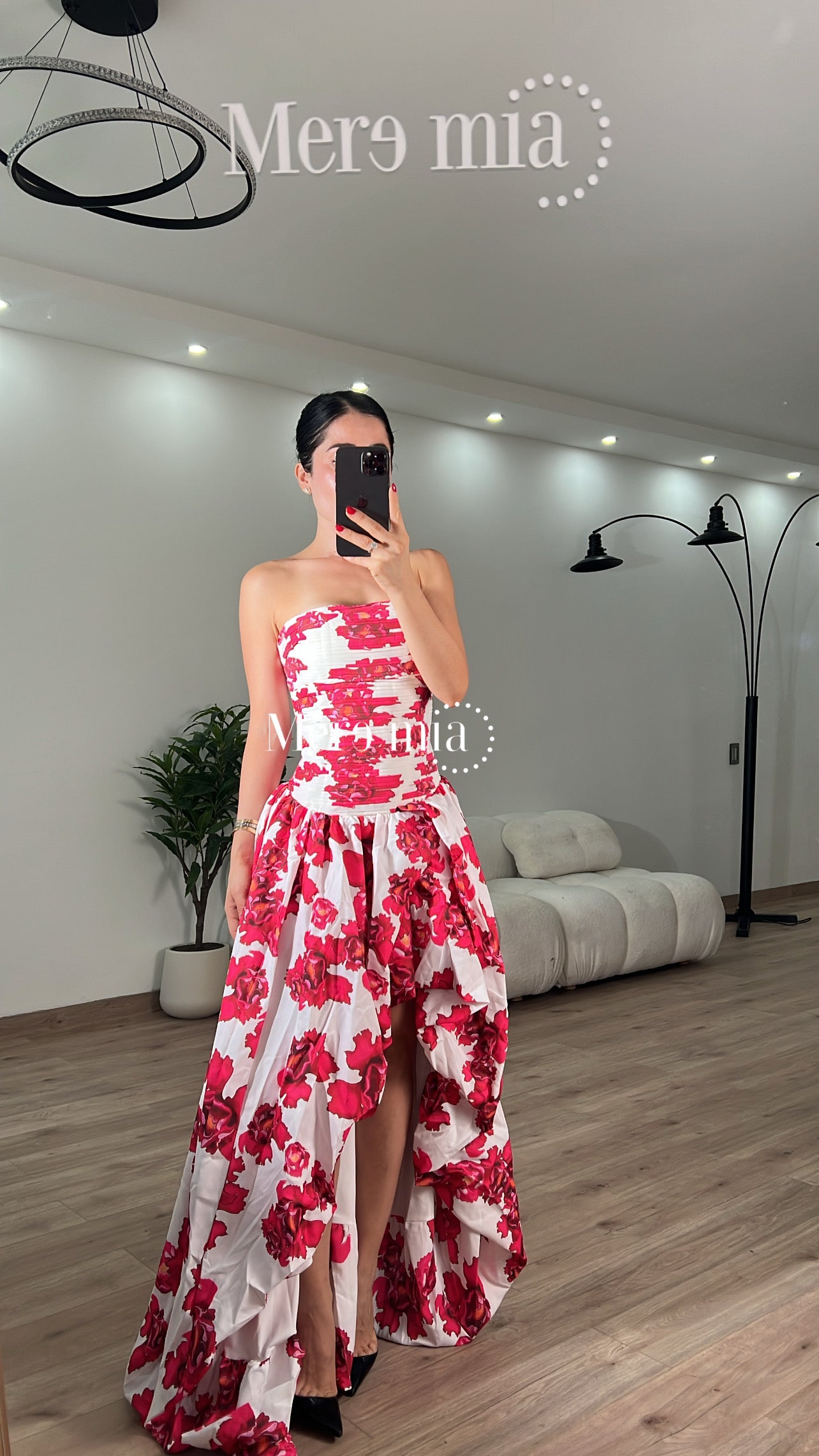 Vestido plisados flores az