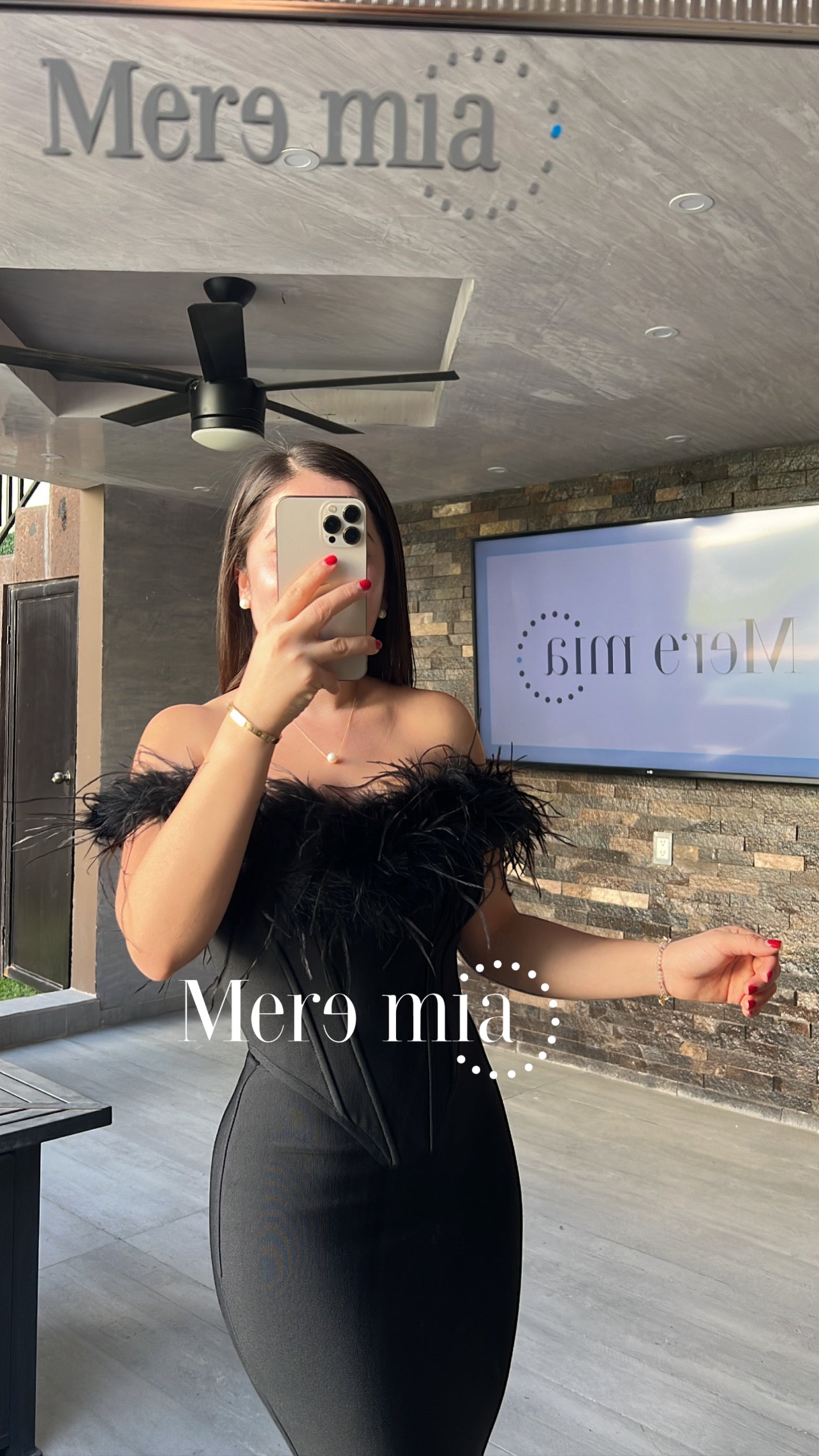 Conjunto  plumas largo