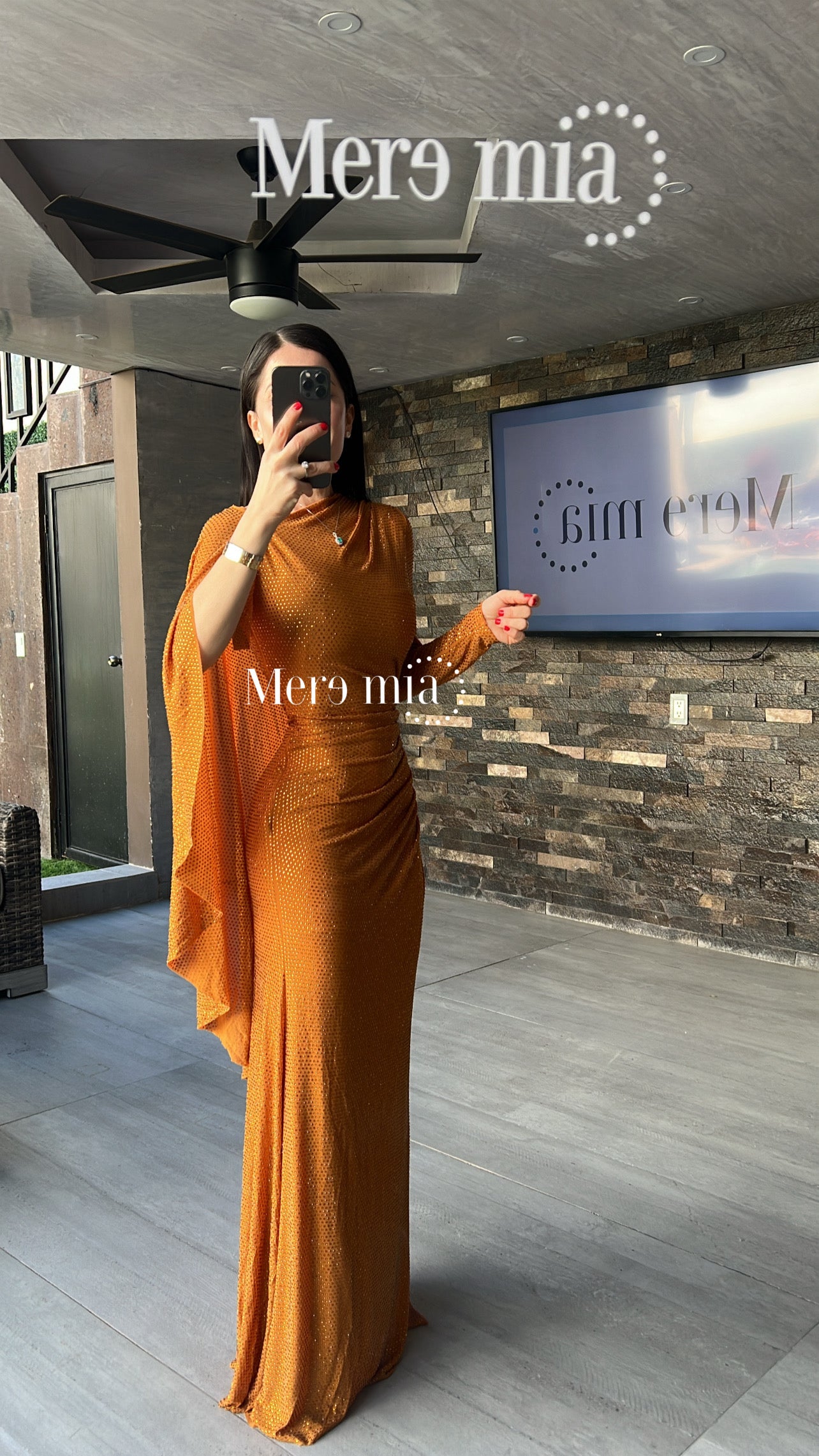 Vestido capa bronce ml