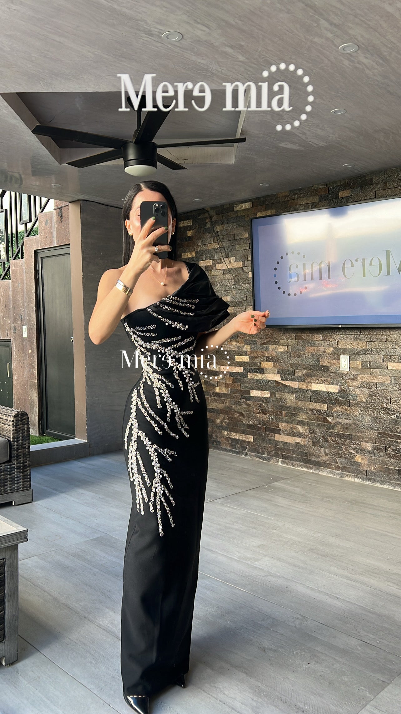 Vestido ramas tul