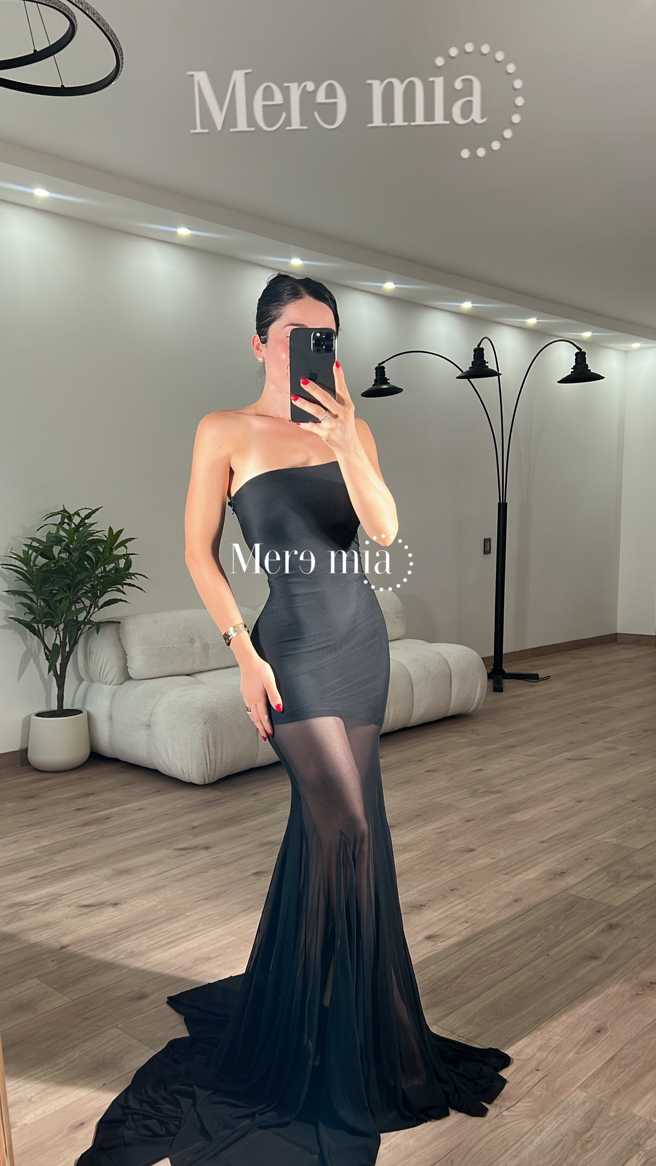 Vestido malla abajo