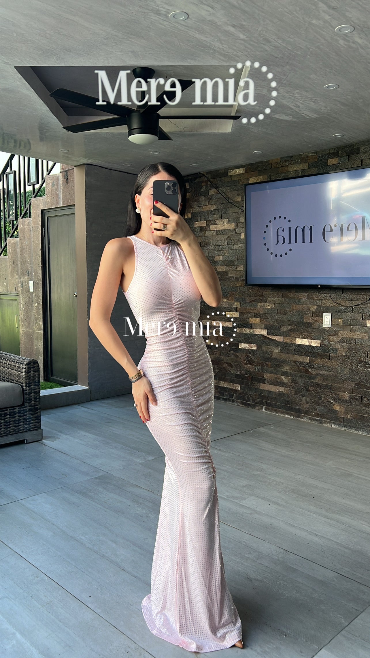 Vestido puntos plisado