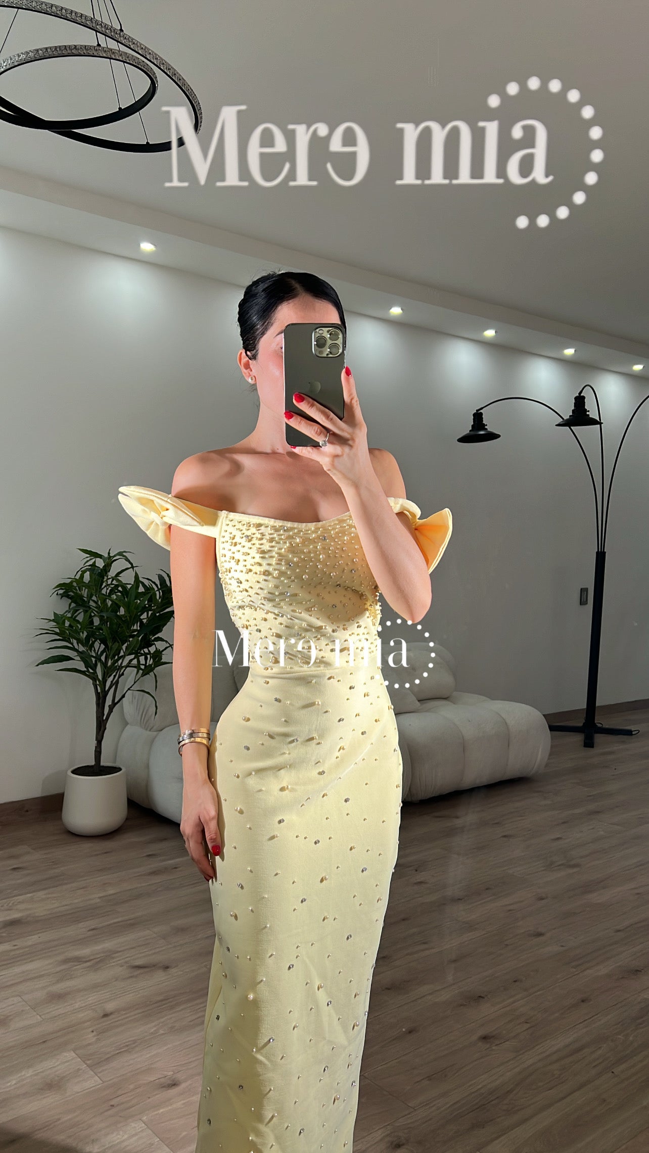 Vestido moños perlas