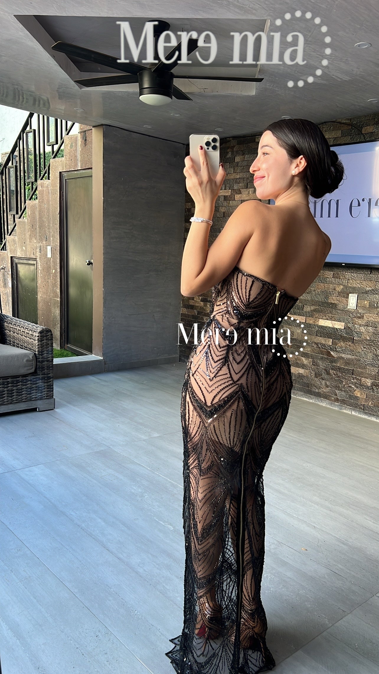 Vestido negro lentejuelas