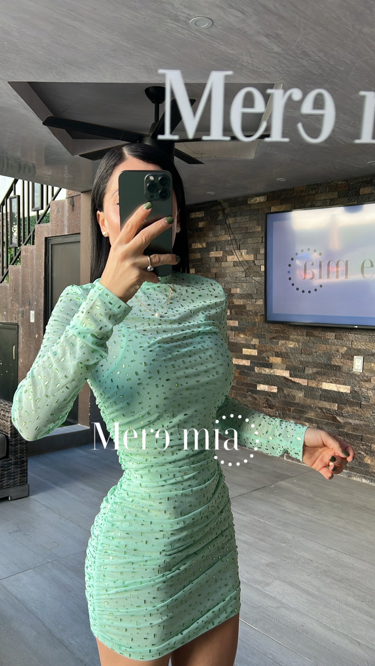 Vestido menta apl