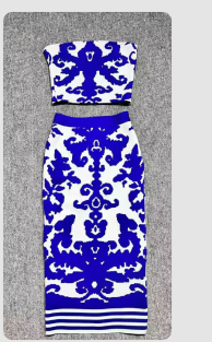 Conjunto azul blanco