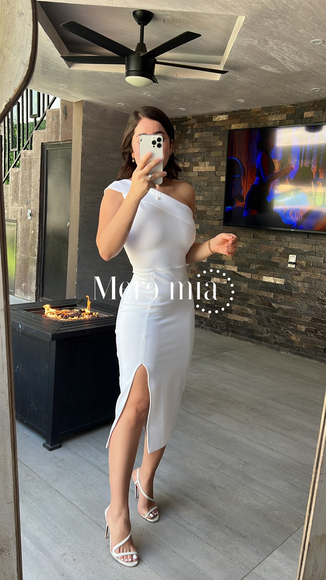 Vestido blanco de un hombro – Meremiamx
